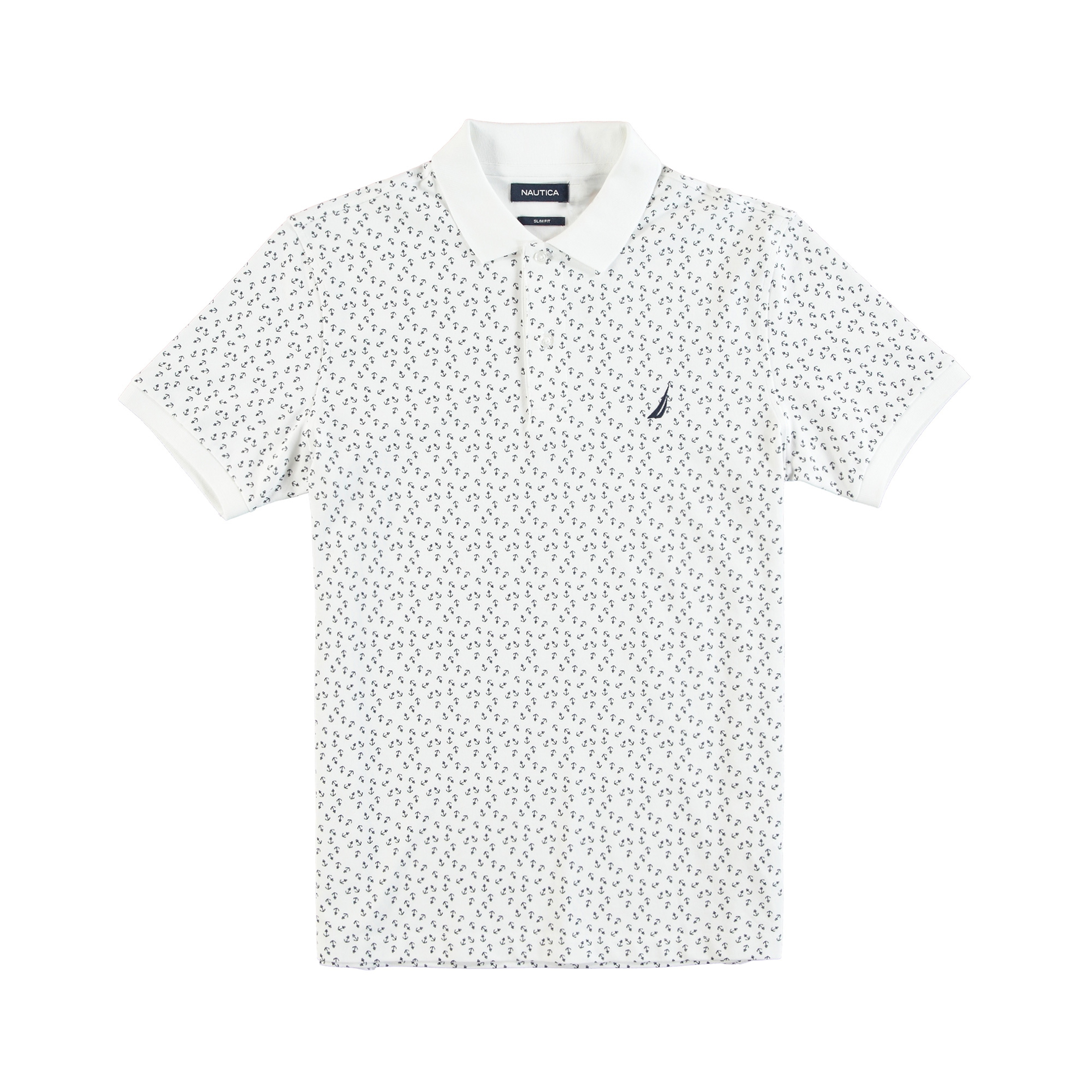 NAUTICA Erkek Slim Fit Beyaz Polo