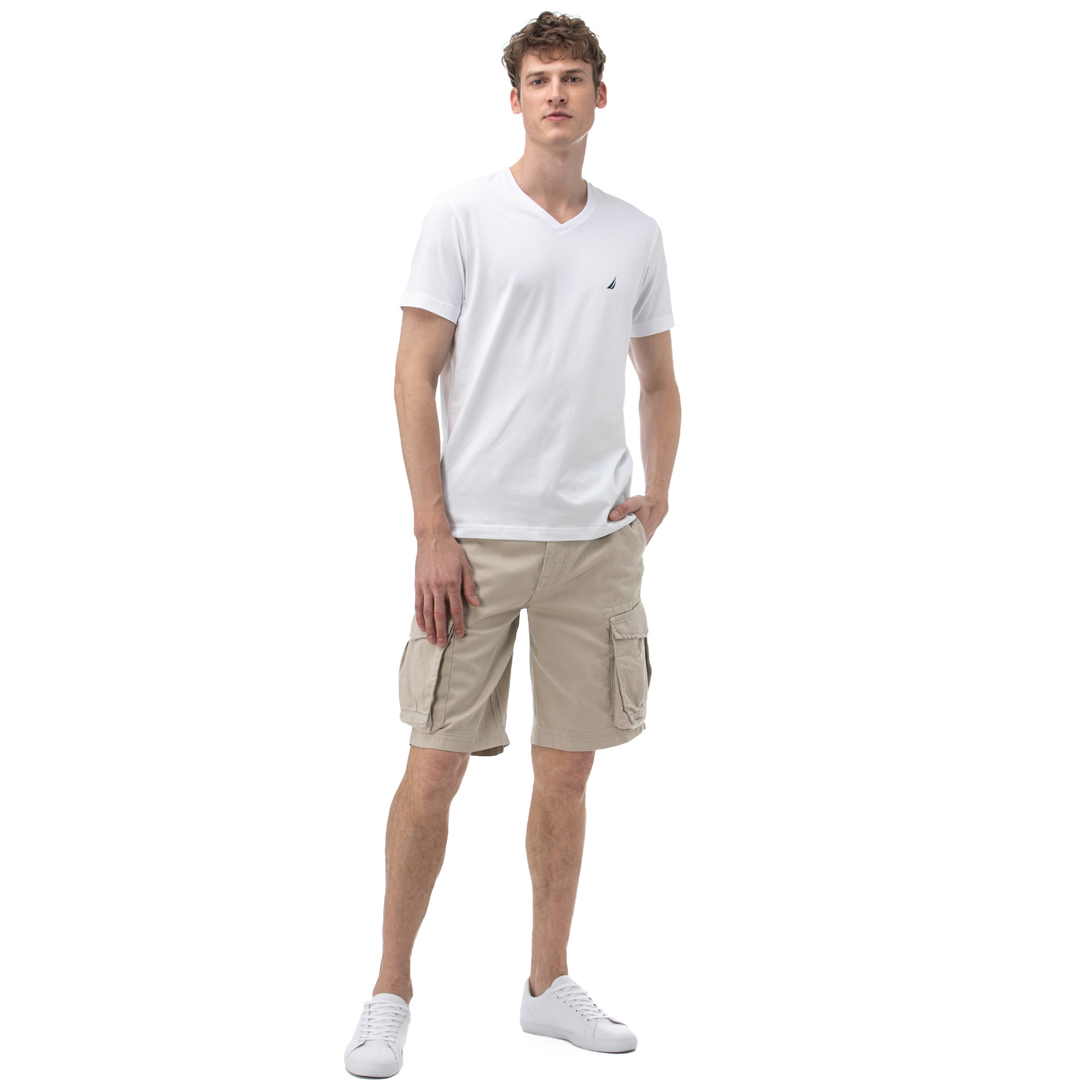 Nautica Erkek Krem Bermuda Şort