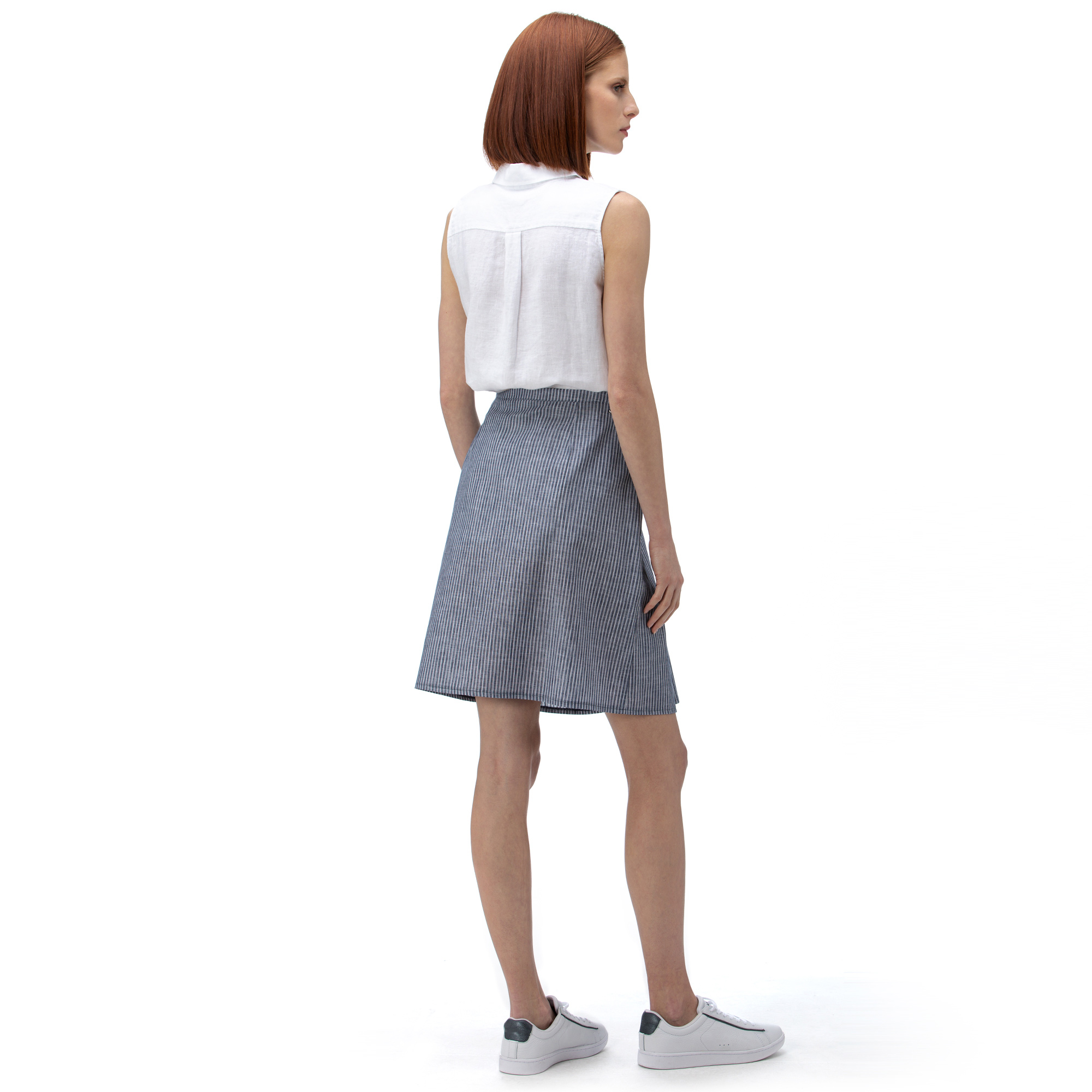 Nautica Kadın Lacivert Çizgili Etek