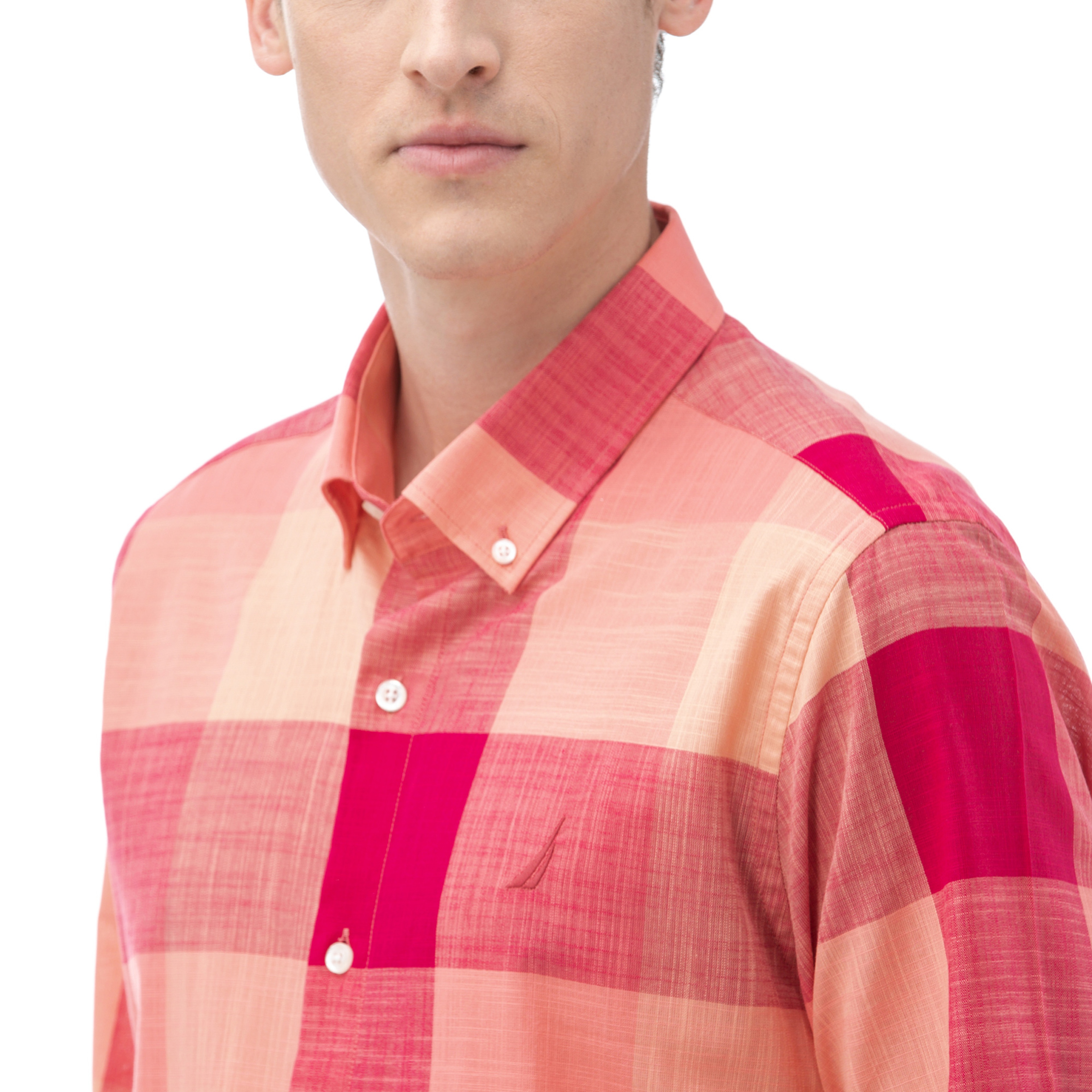 NAUTICA Erkek Slim Fit Kırmızı Gömlek