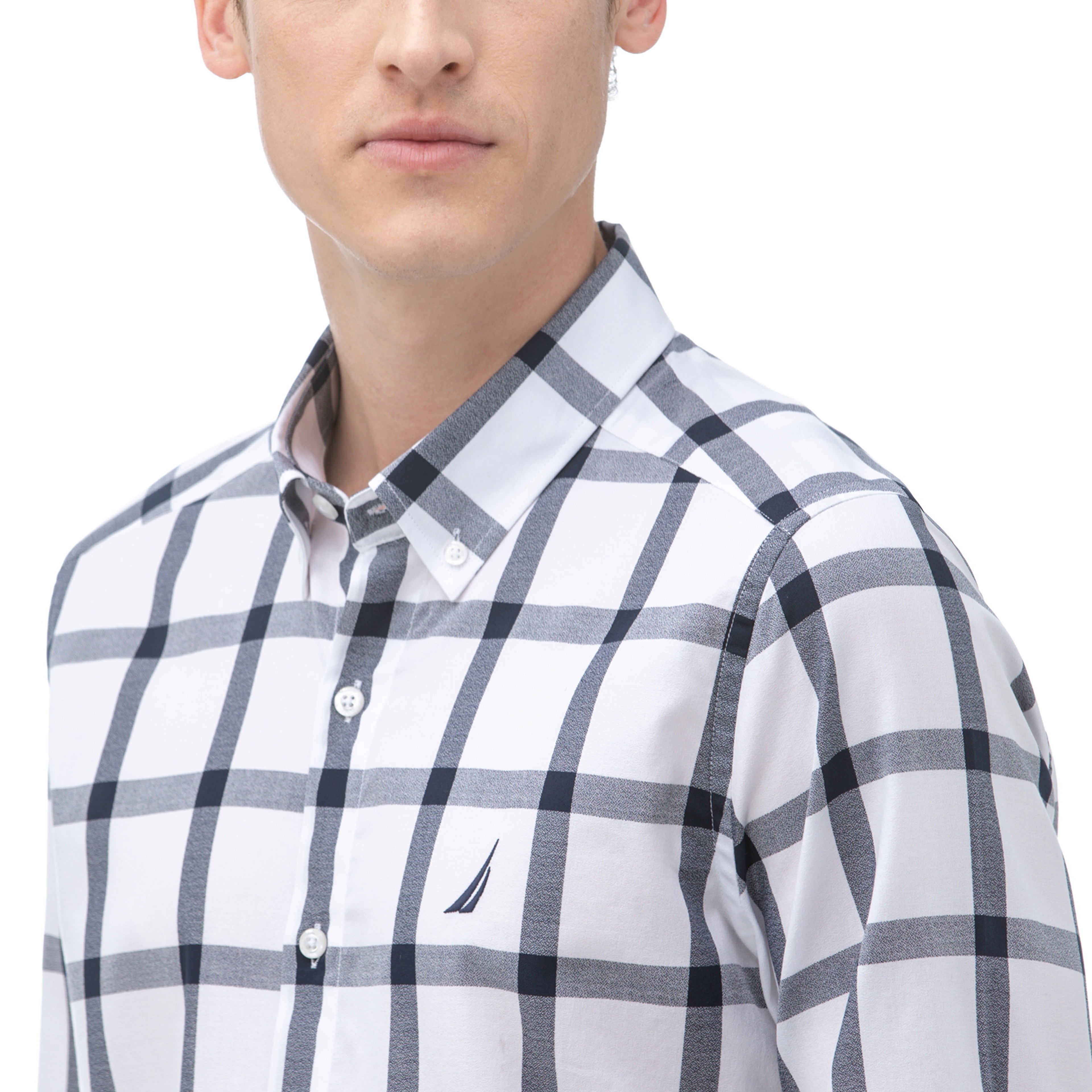 NAUTICA Erkek Slim Fit Beyaz Gömlek