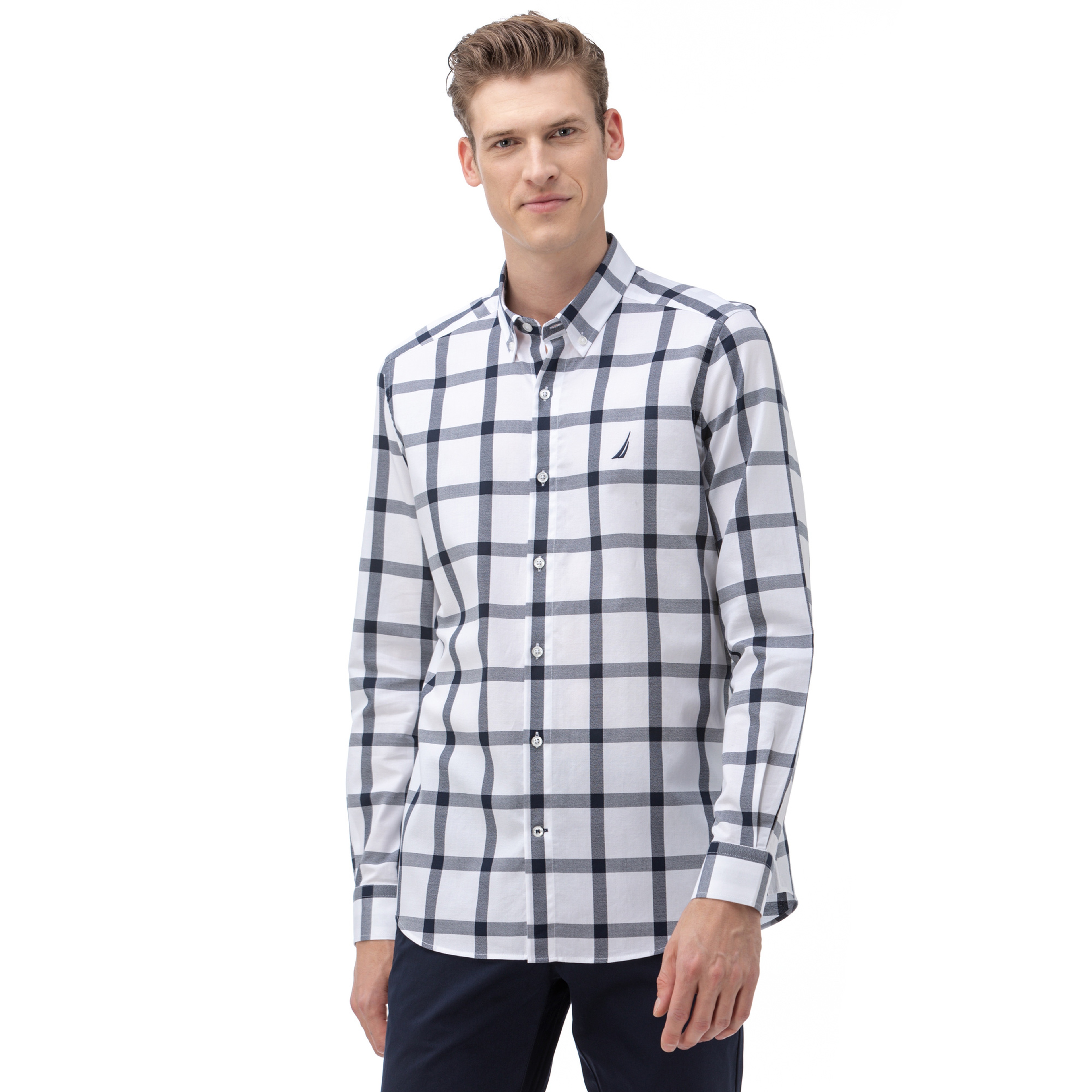 NAUTICA Erkek Slim Fit Beyaz Gömlek