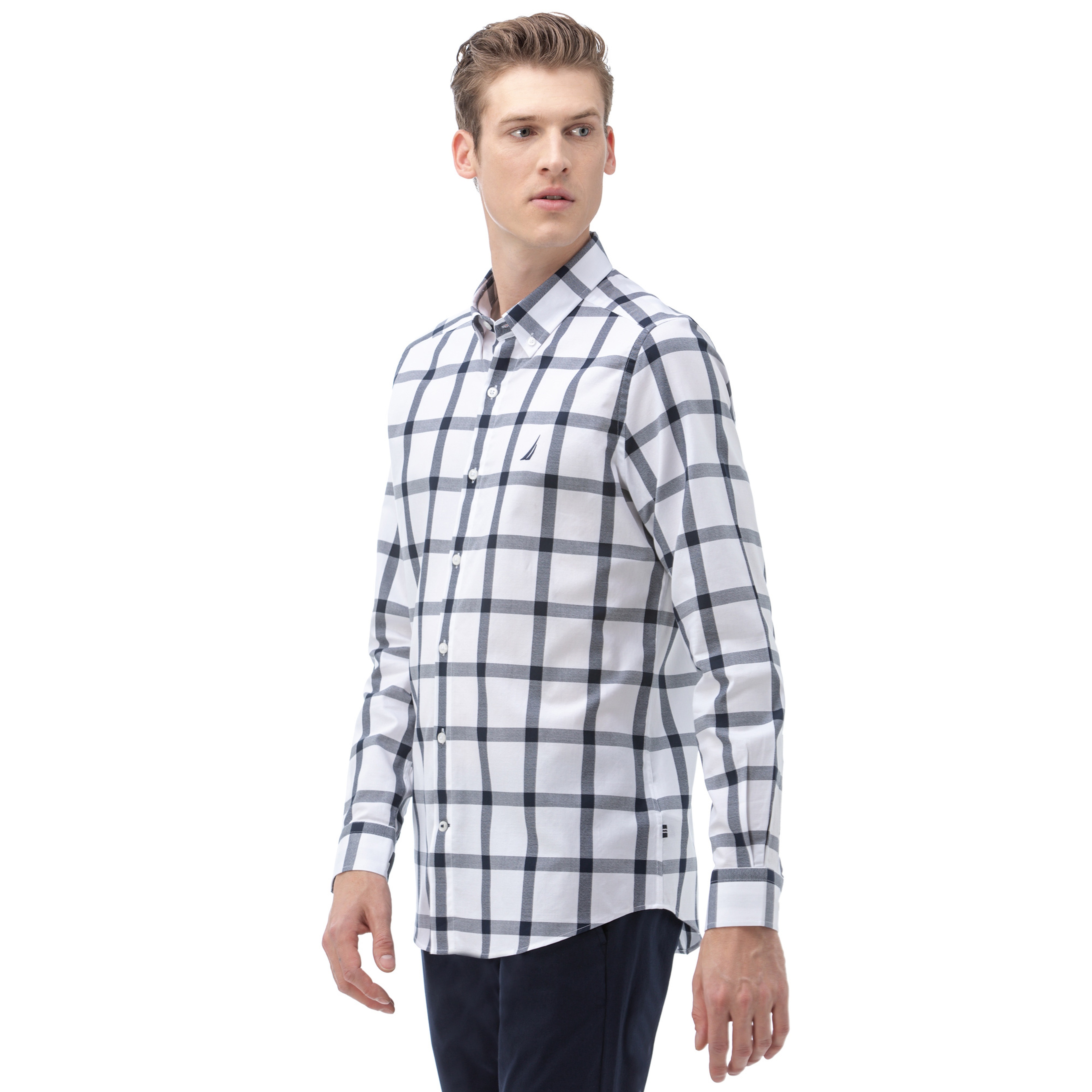 NAUTICA Erkek Slim Fit Beyaz Gömlek