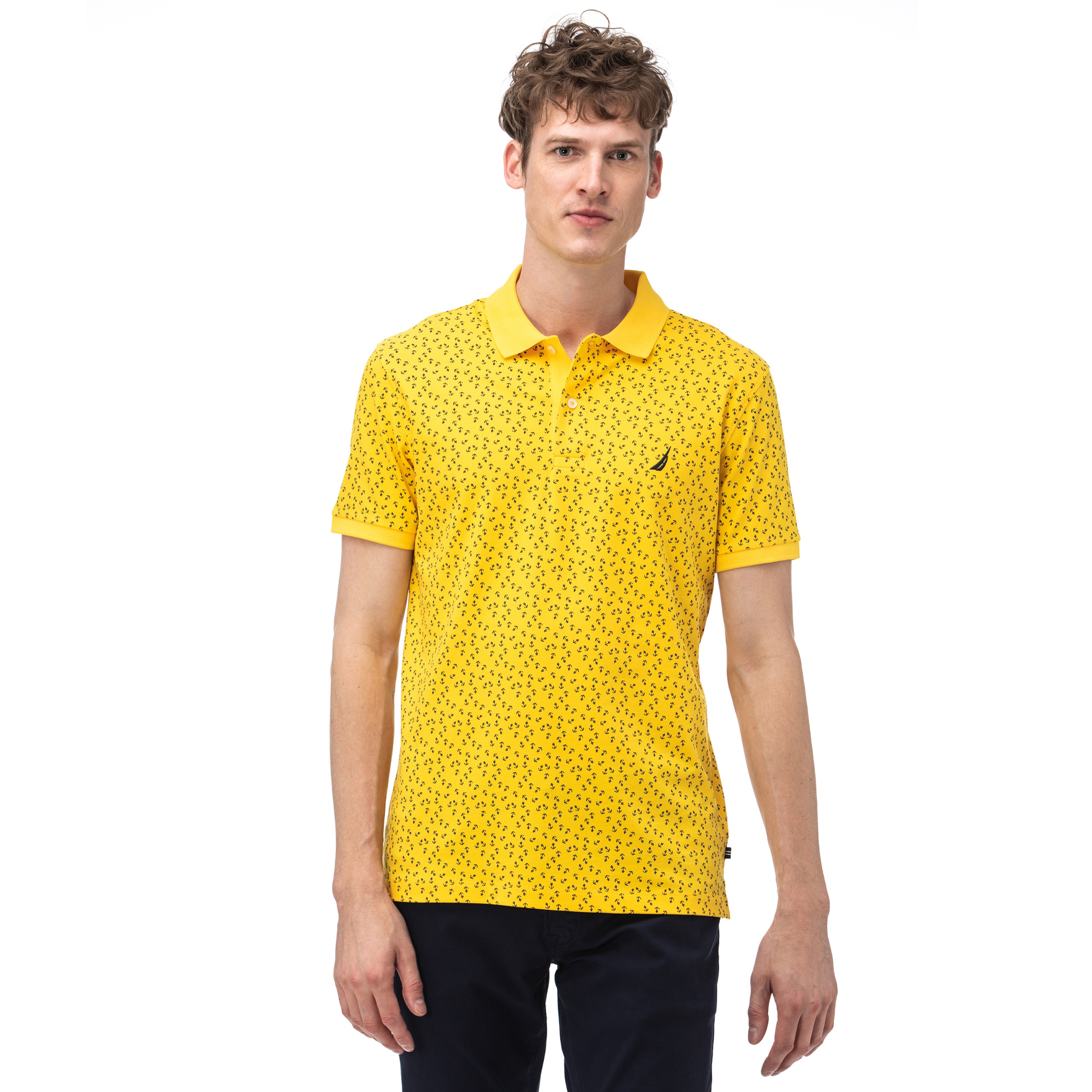 NAUTICA Erkek Slim Fit Sarı Polo