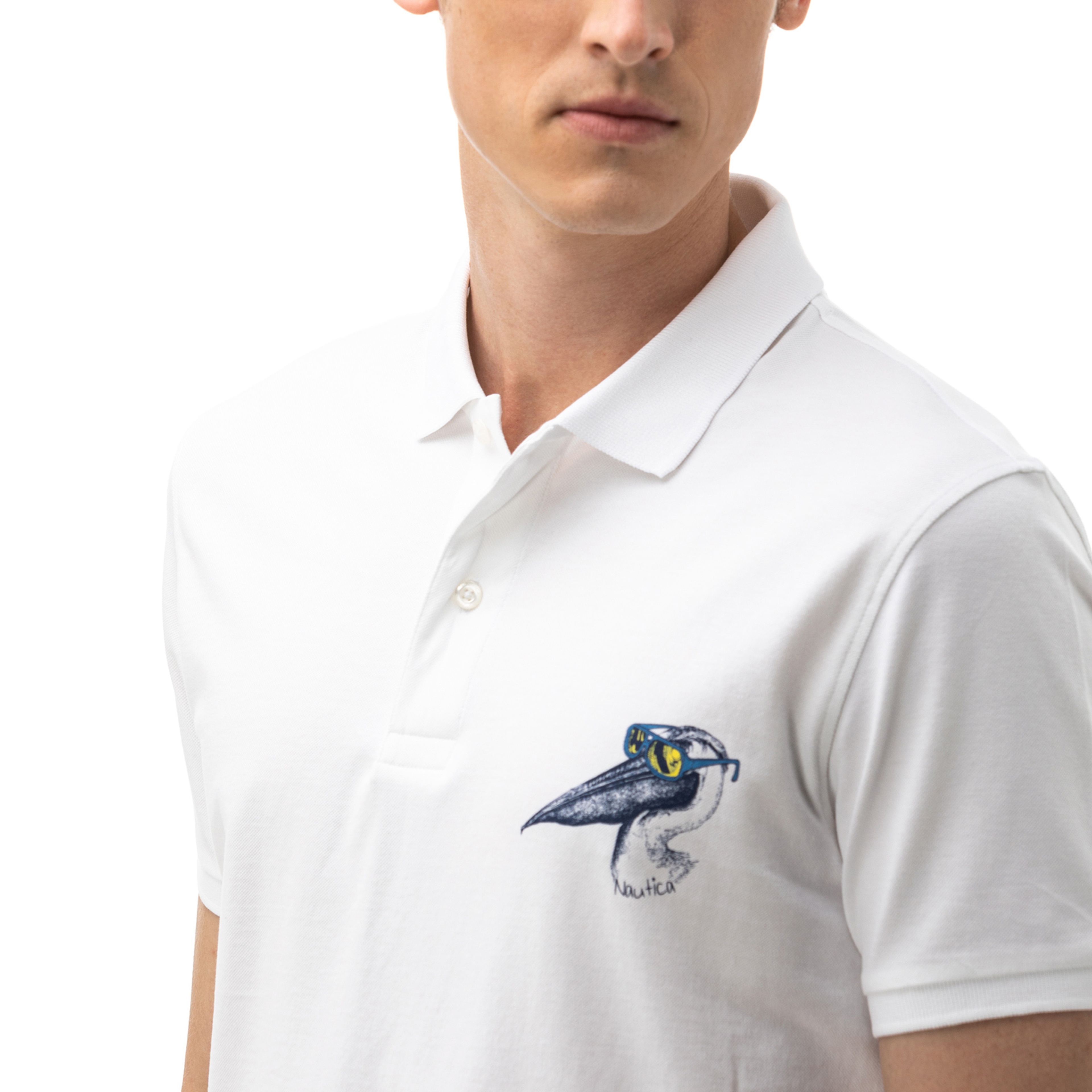 NAUTICA ERKEK BEYAZ SLIM FIT KISA KOLLU POLO
