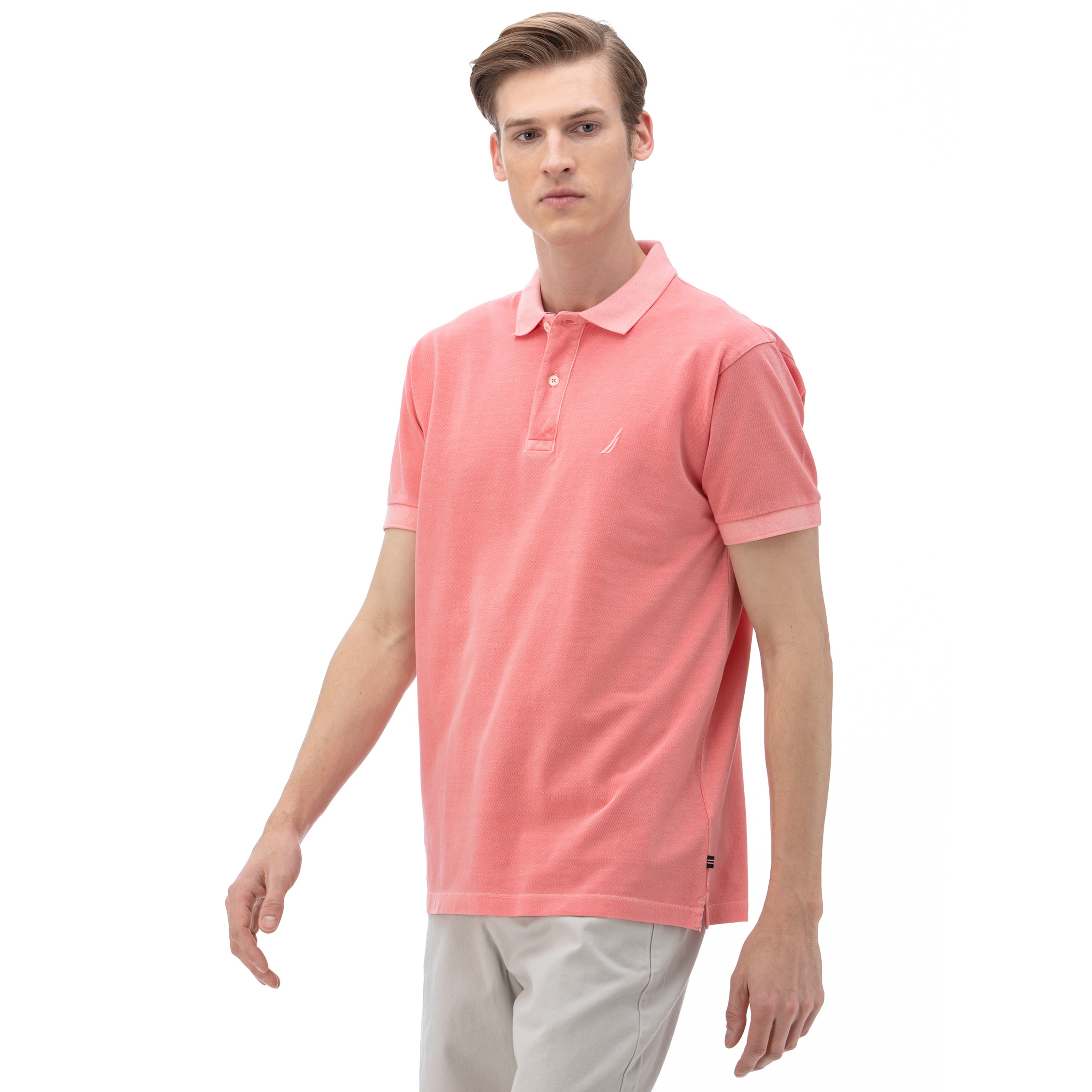 Nautica Erkek Classic Fit Pembe Polo