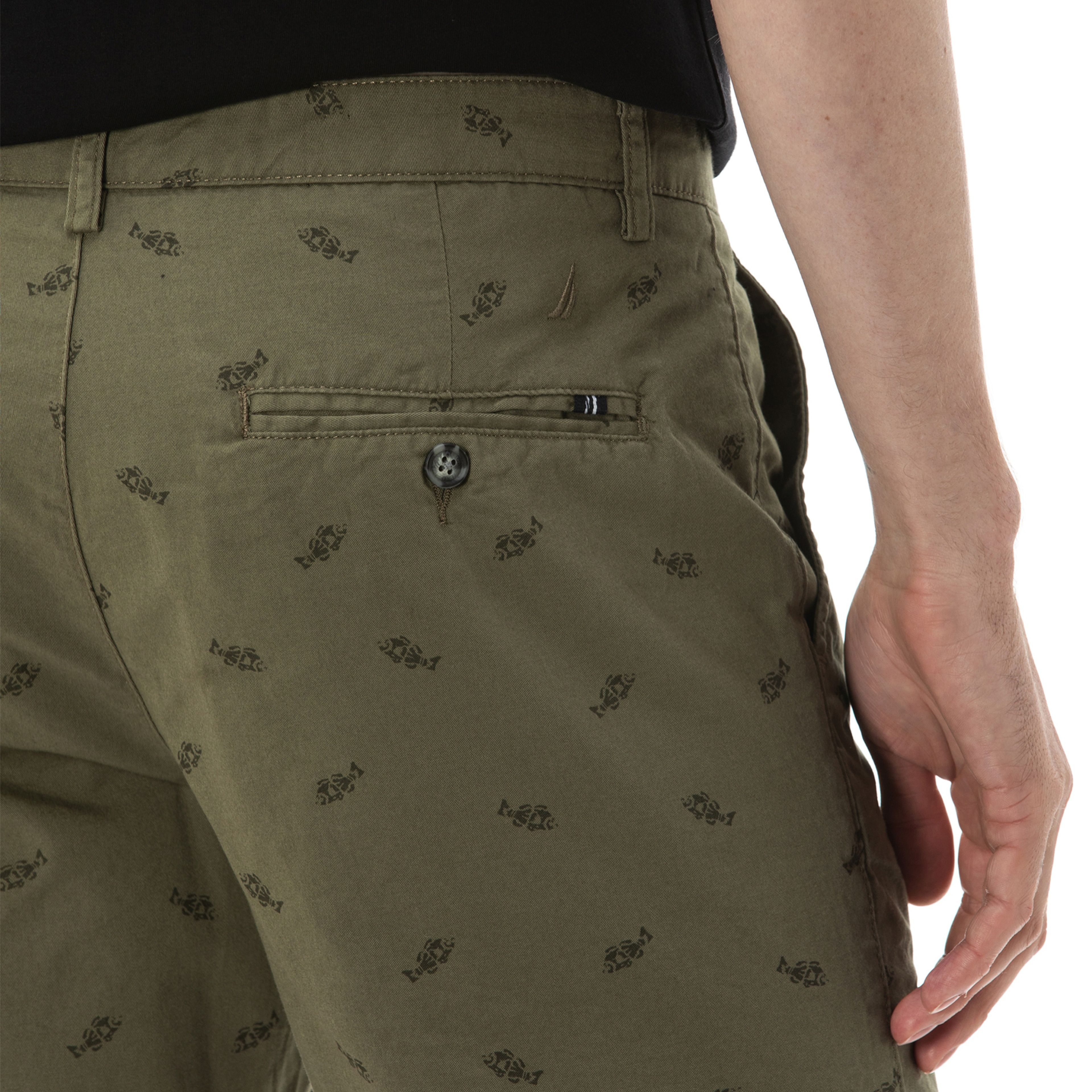 NAUTICA Erkek Slim Fit Haki Bermuda Şort