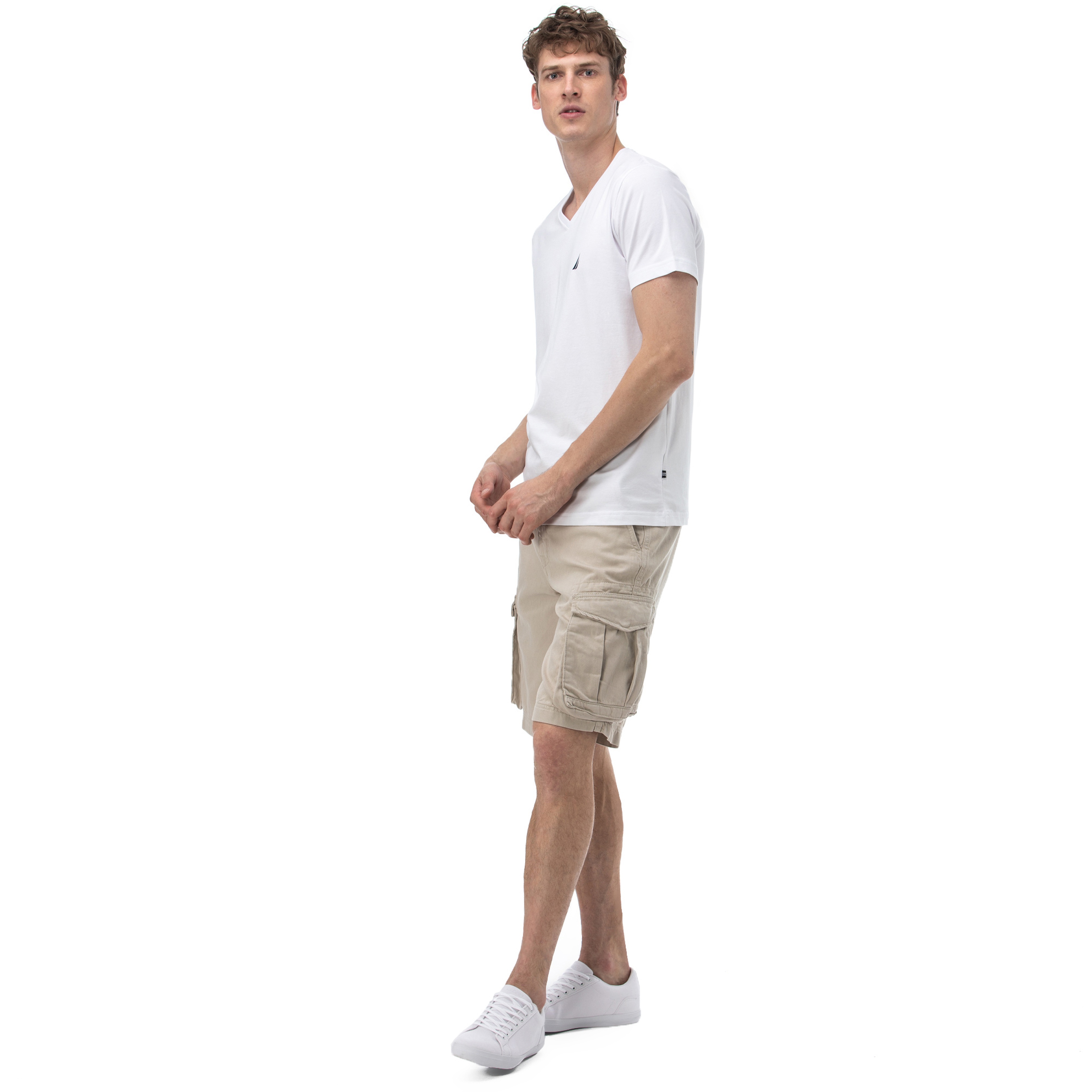 Nautica Erkek Krem Bermuda Şort