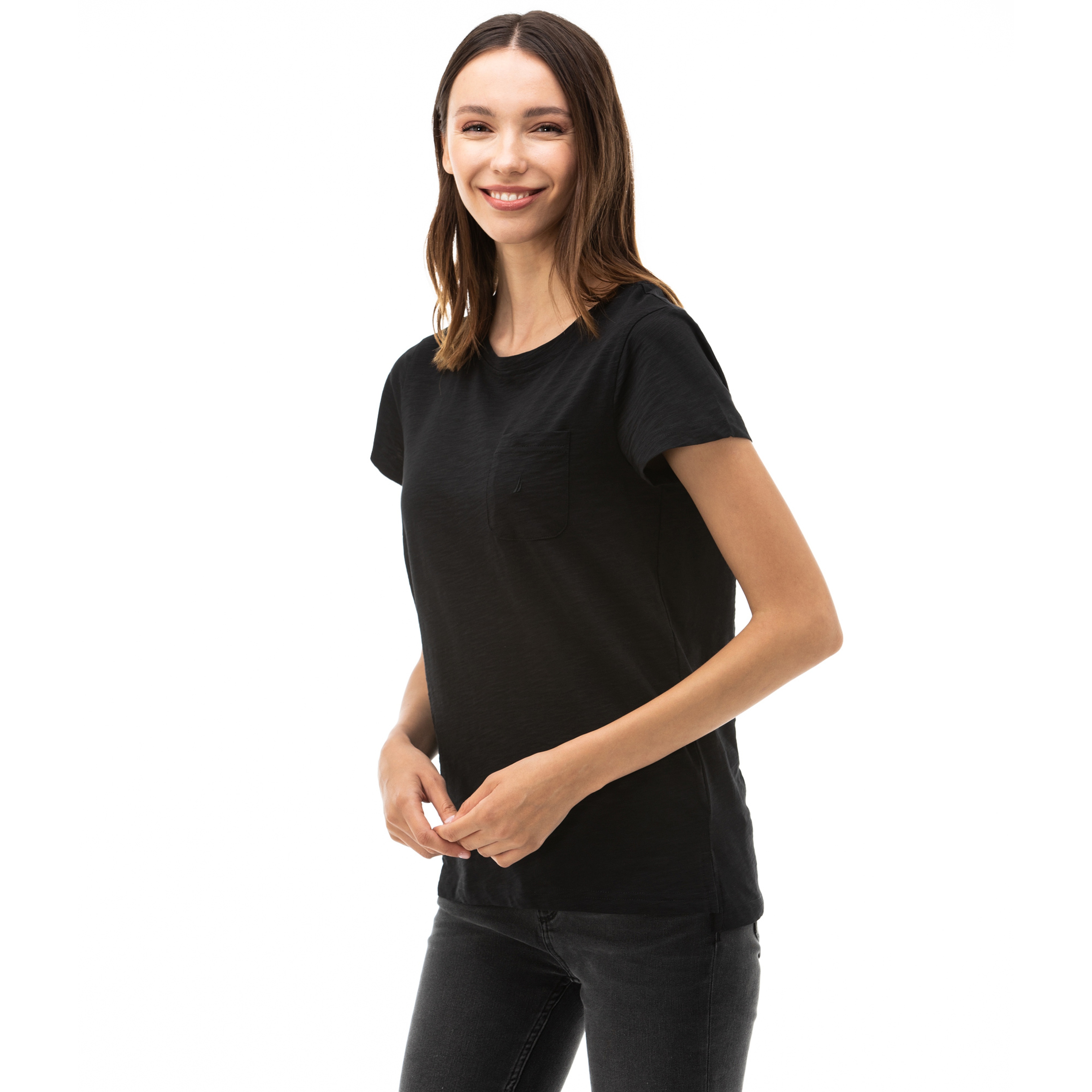 NAUTICA Kadın Siyah T-Shirt