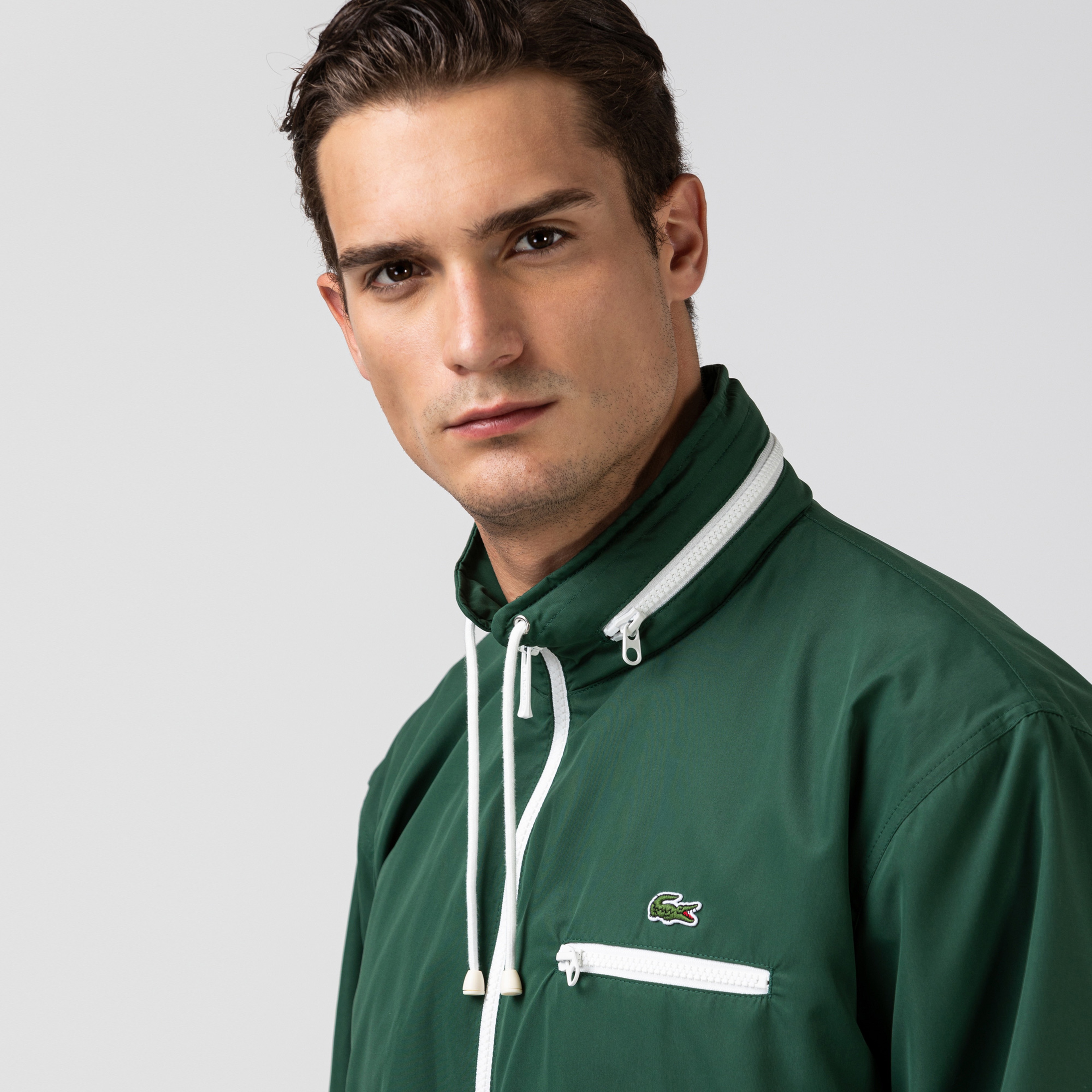 Lacoste Erkek Dik Yaka Yeşil Mont