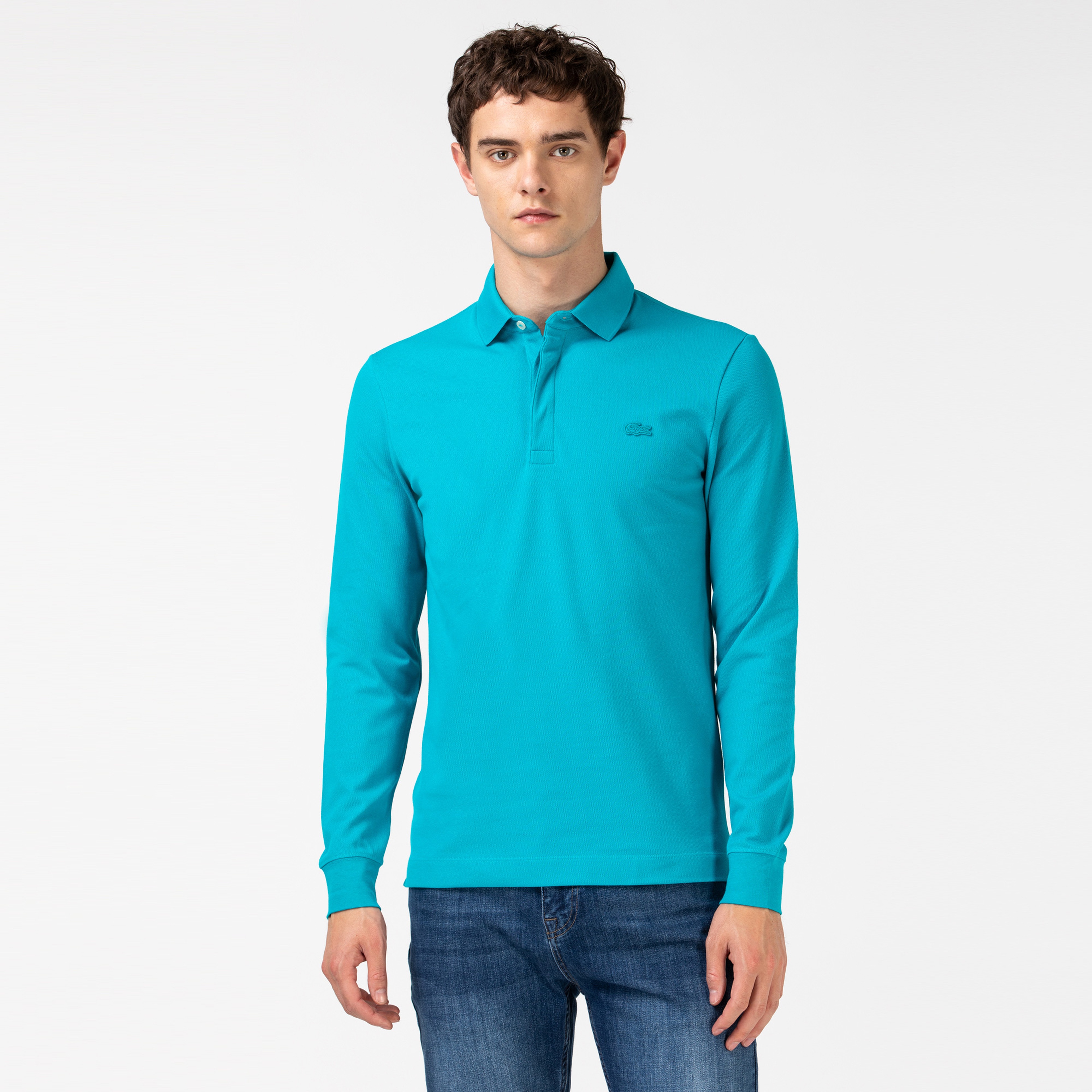 Lacoste Erkek Regular Fit Uzun Kollu Mavi Polo