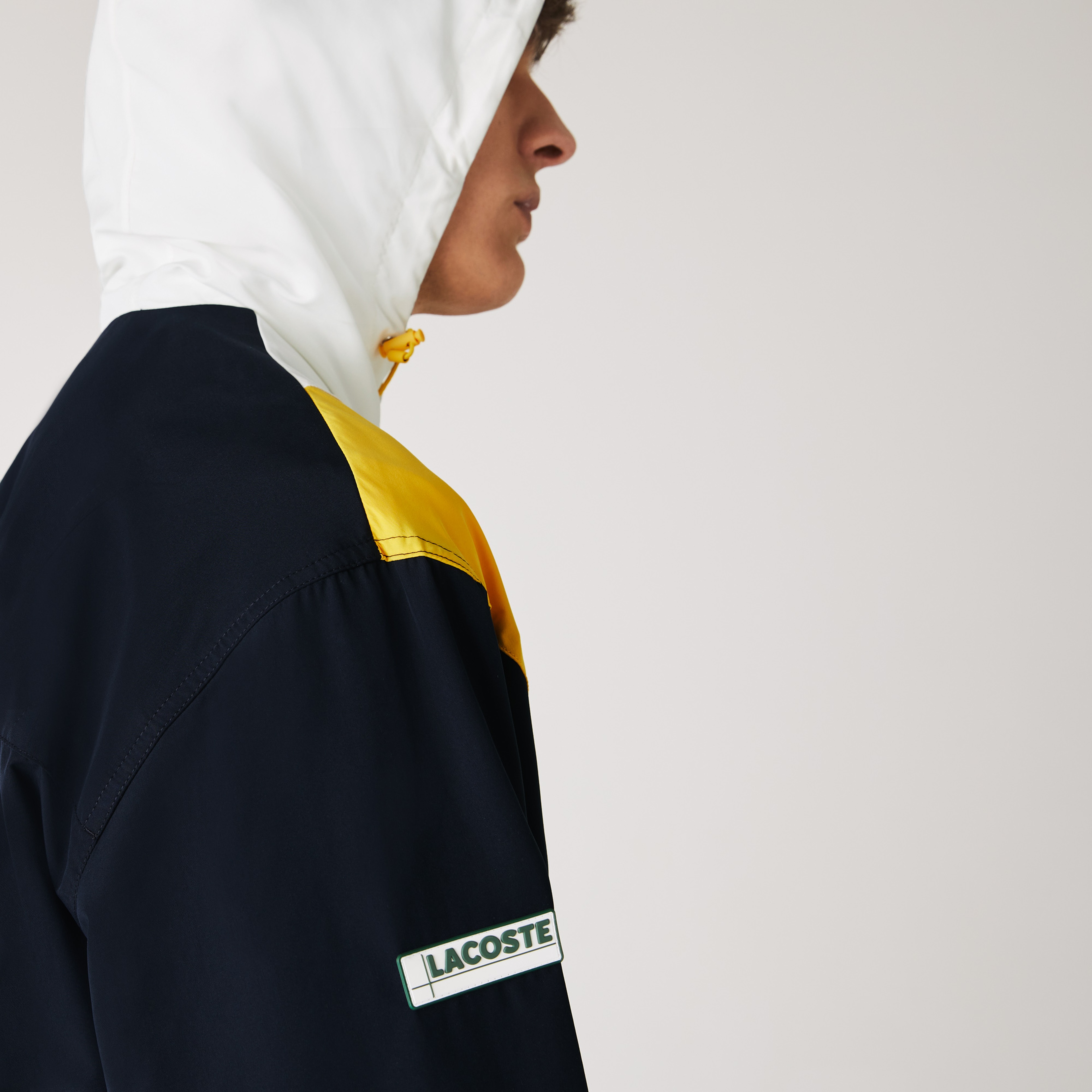 Lacoste Erkek Blok Desenli Kapüşonlu Renkli Ceket