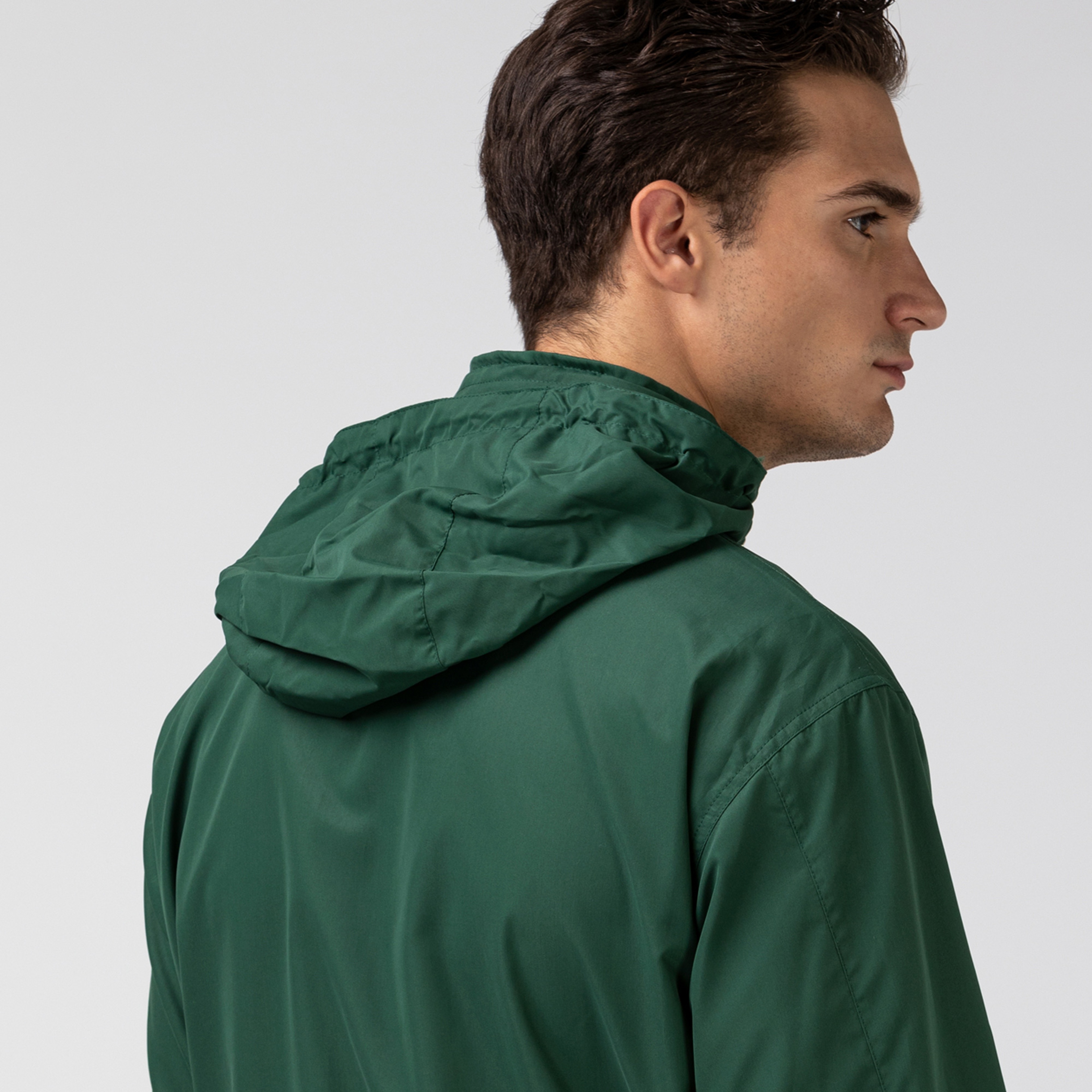 Lacoste Erkek Dik Yaka Yeşil Mont