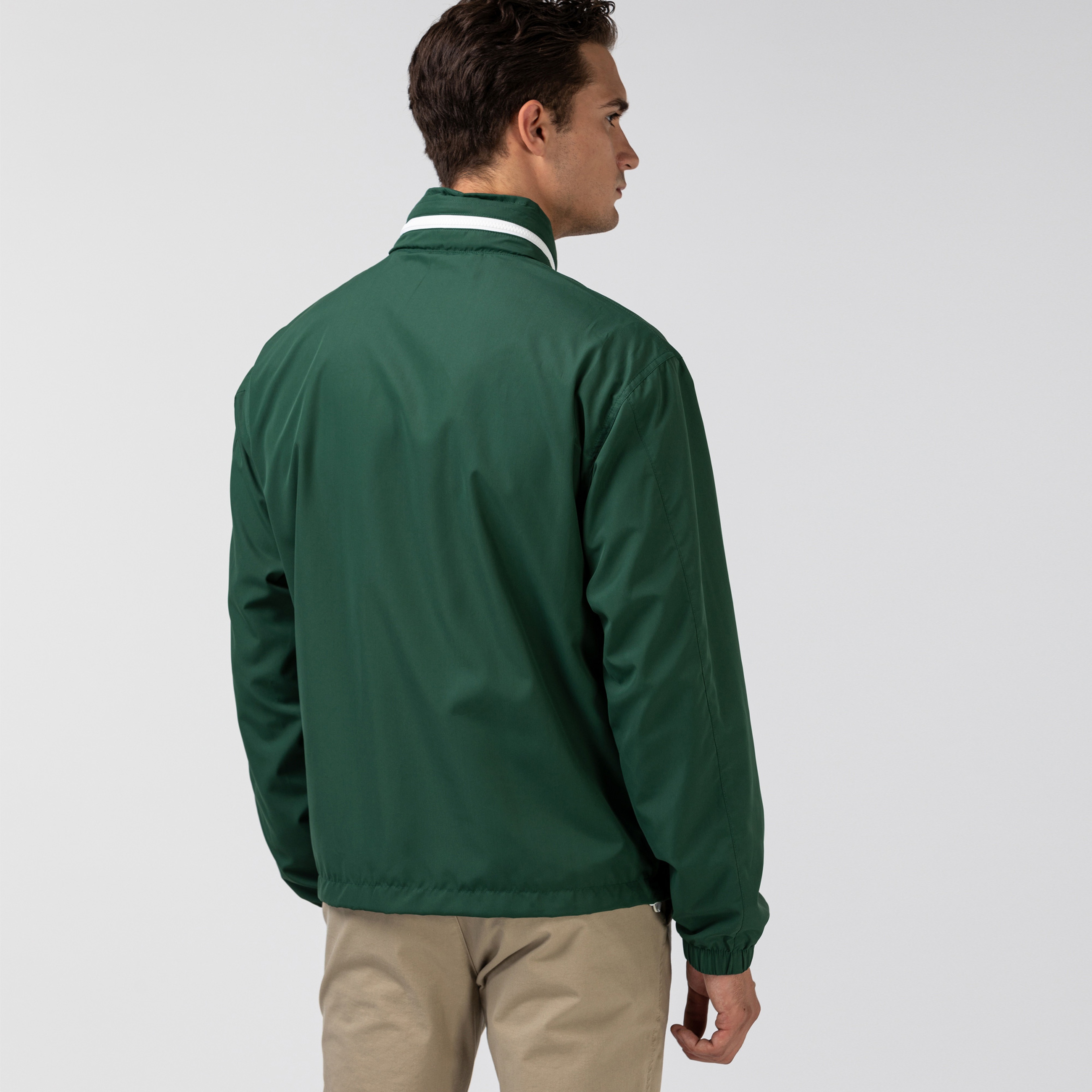 Lacoste Erkek Dik Yaka Yeşil Mont