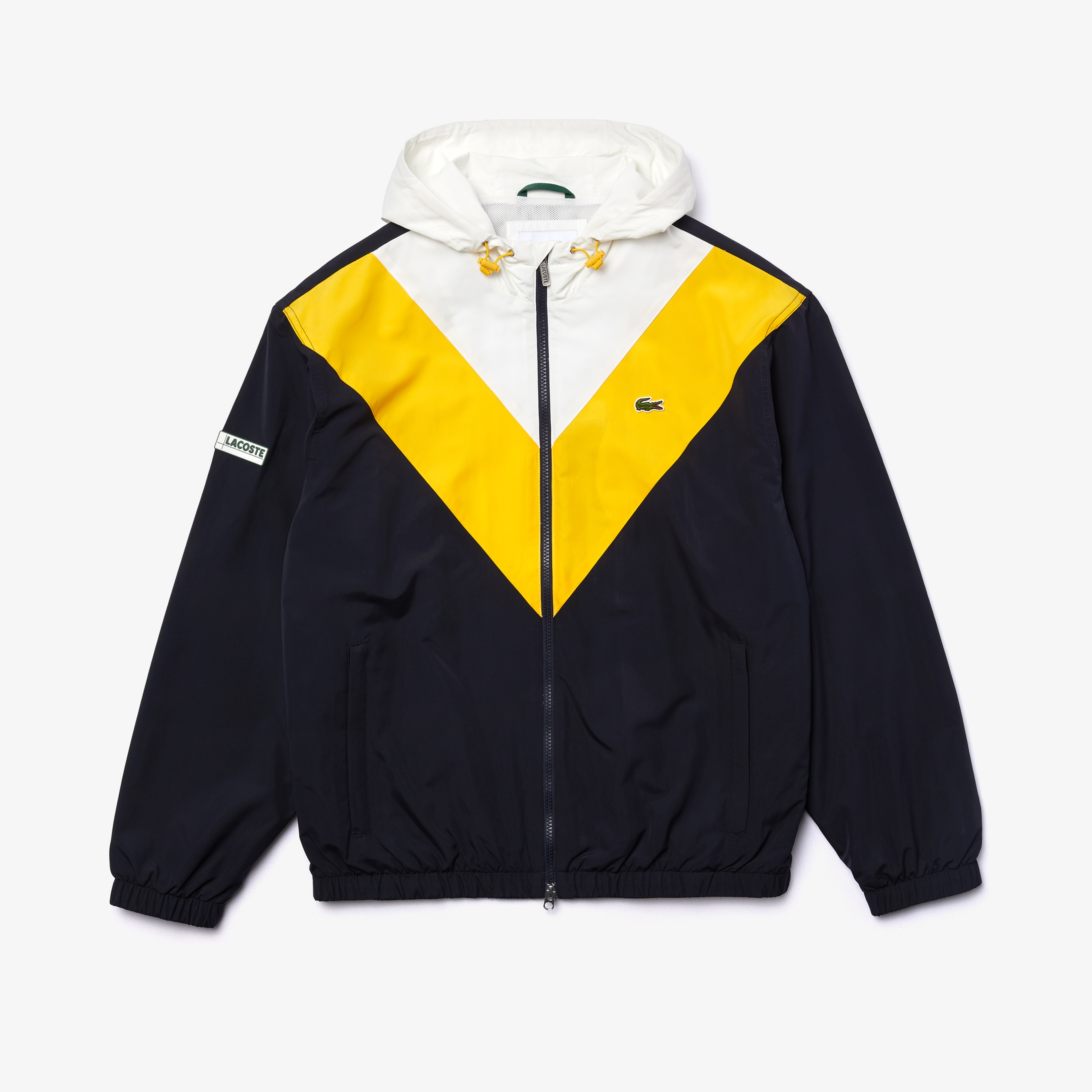 Lacoste Erkek Blok Desenli Kapüşonlu Renkli Ceket