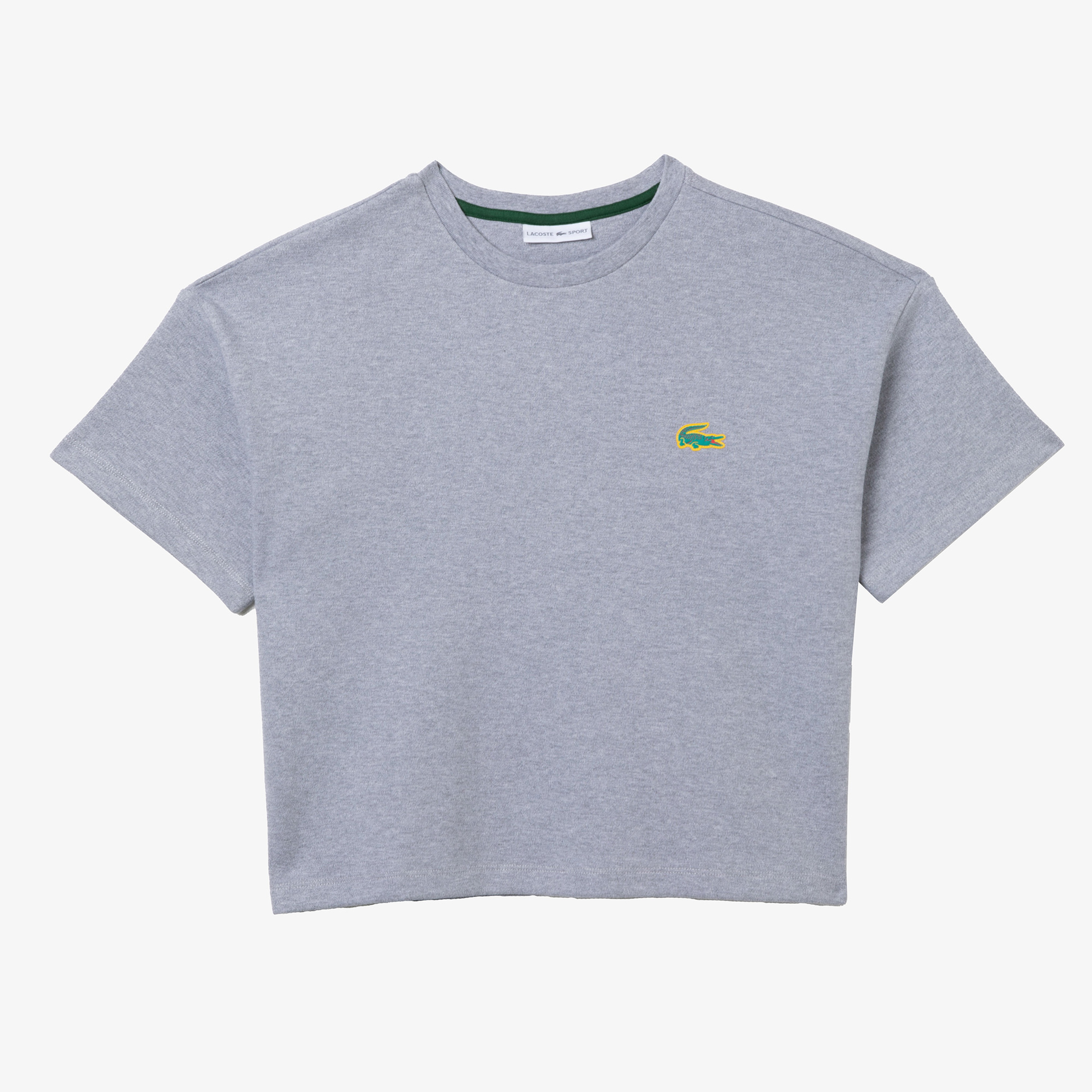 Lacoste Sport Kadın Bisiklet Yaka Gri T-Shirt