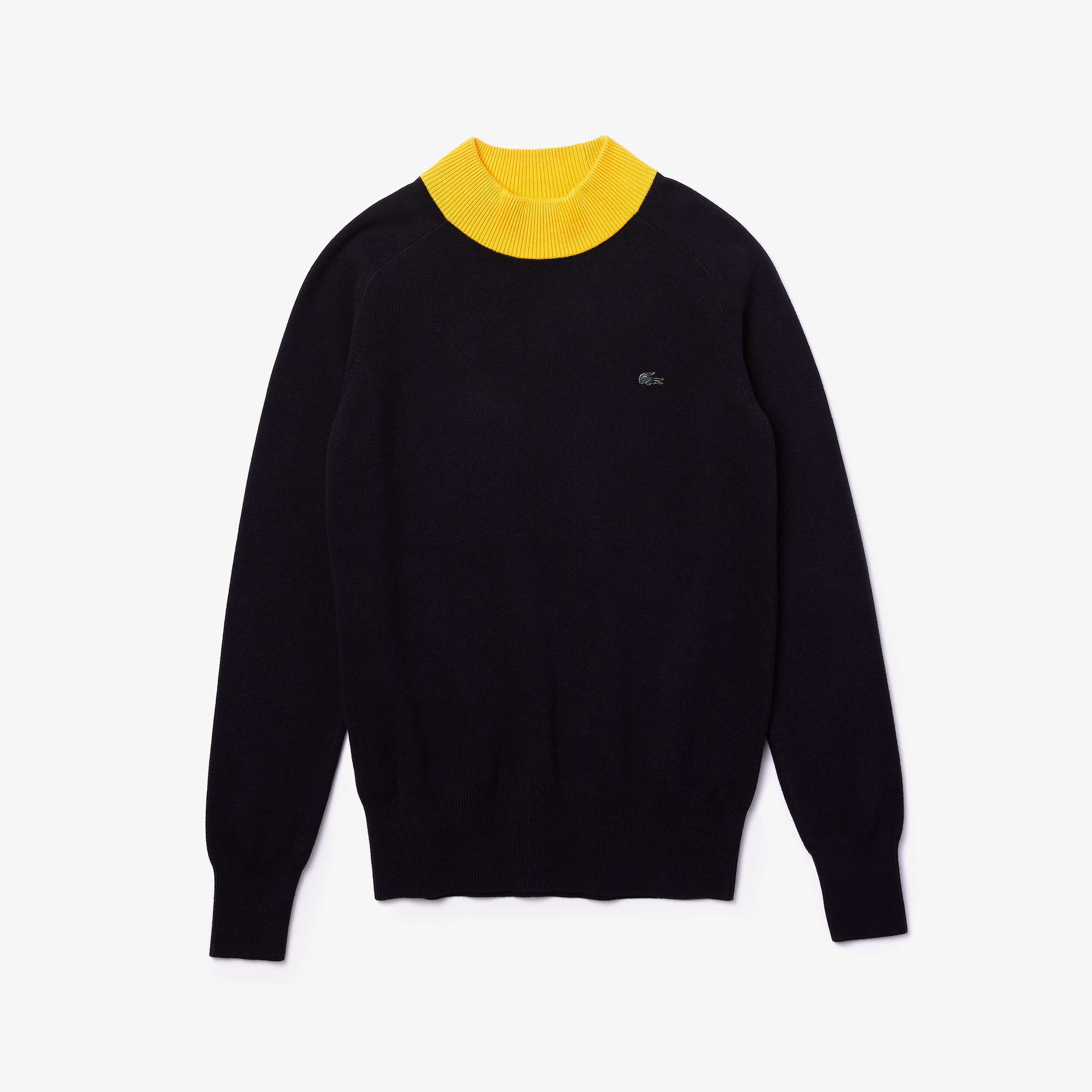 Lacoste L!VE Kadın Dik Yaka Lacivert Triko Kazak