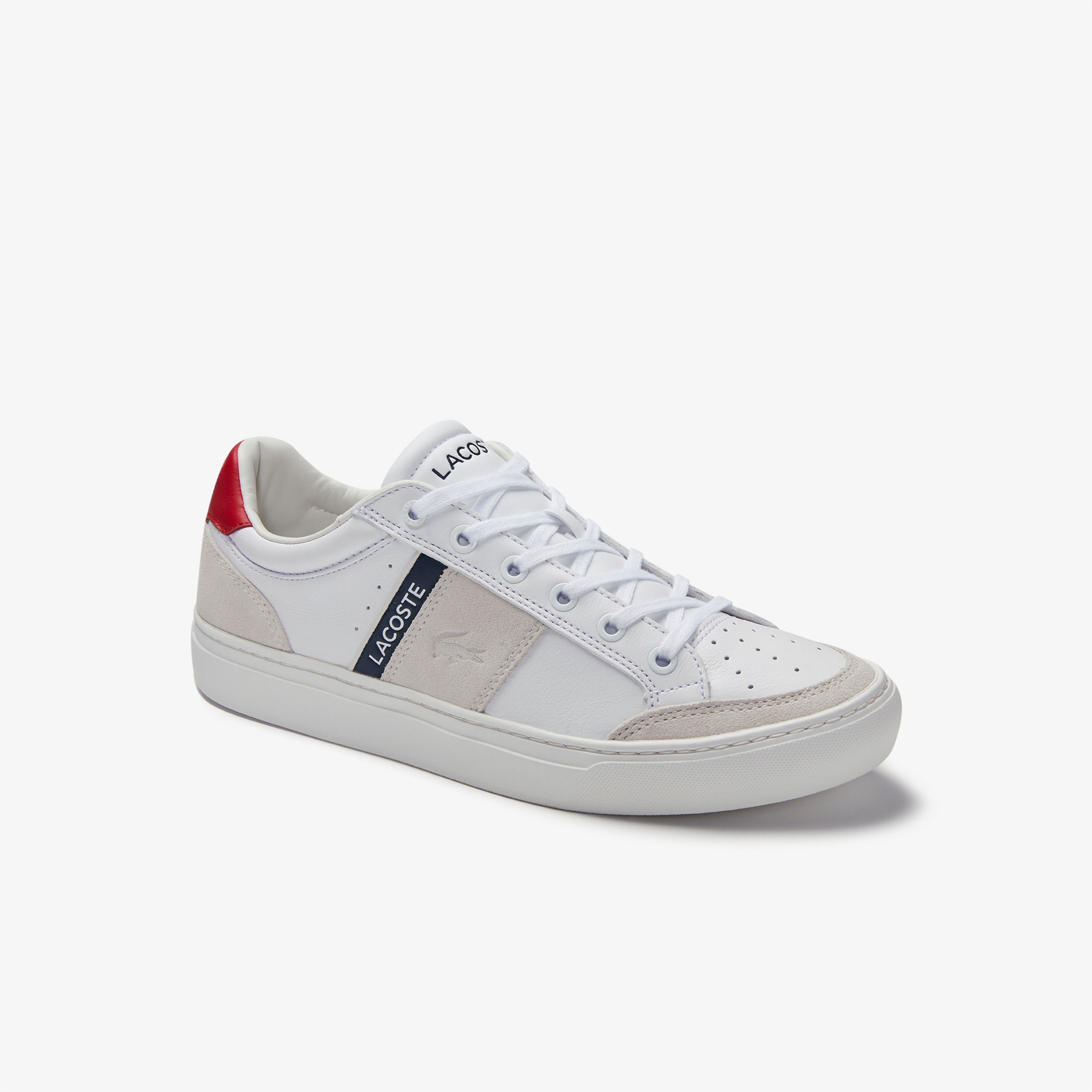 Lacoste Courtline 0120 1 Cma Erkek Deri Beyaz - Bej Sneaker