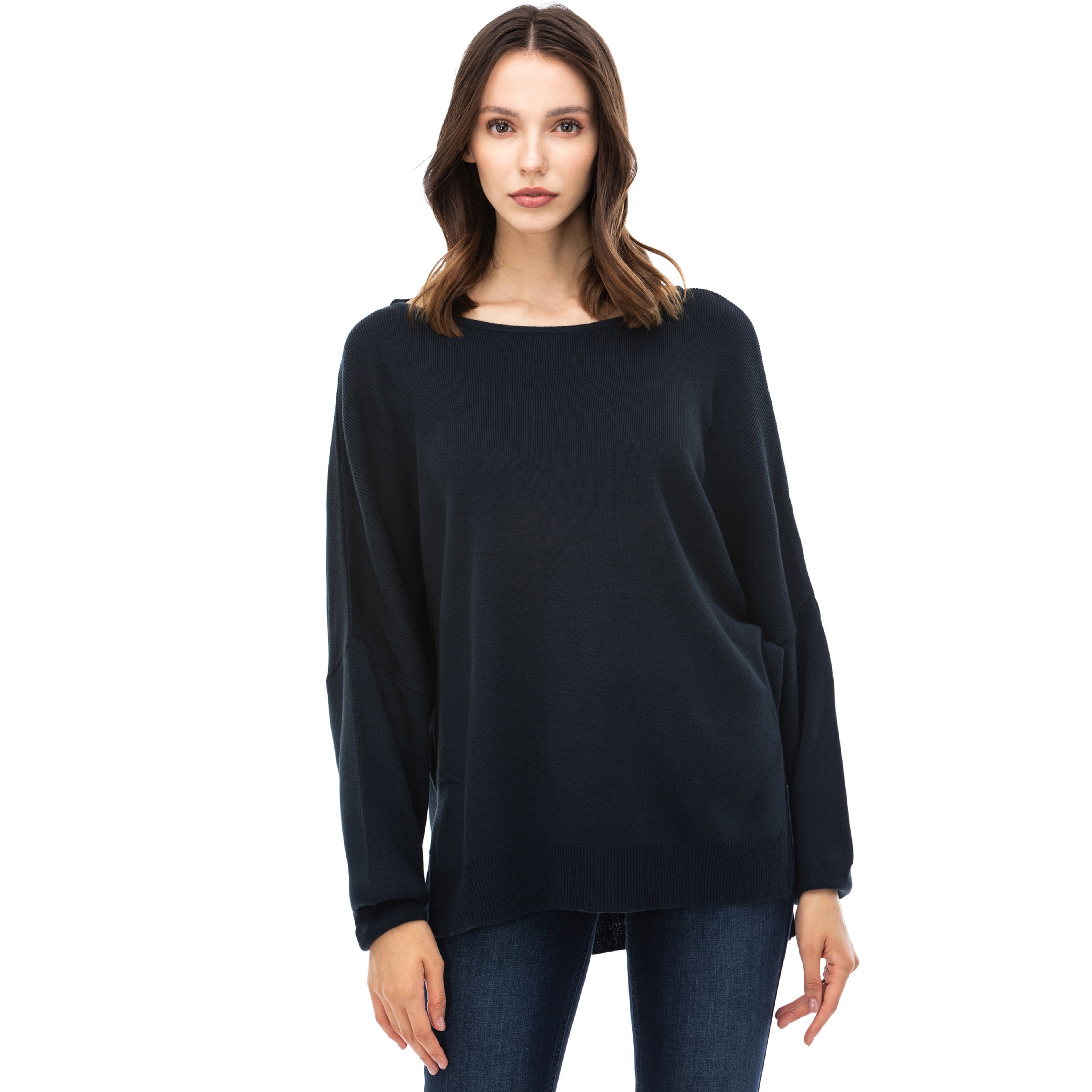 NAUTICA Kadın Lacivert Triko Kazak