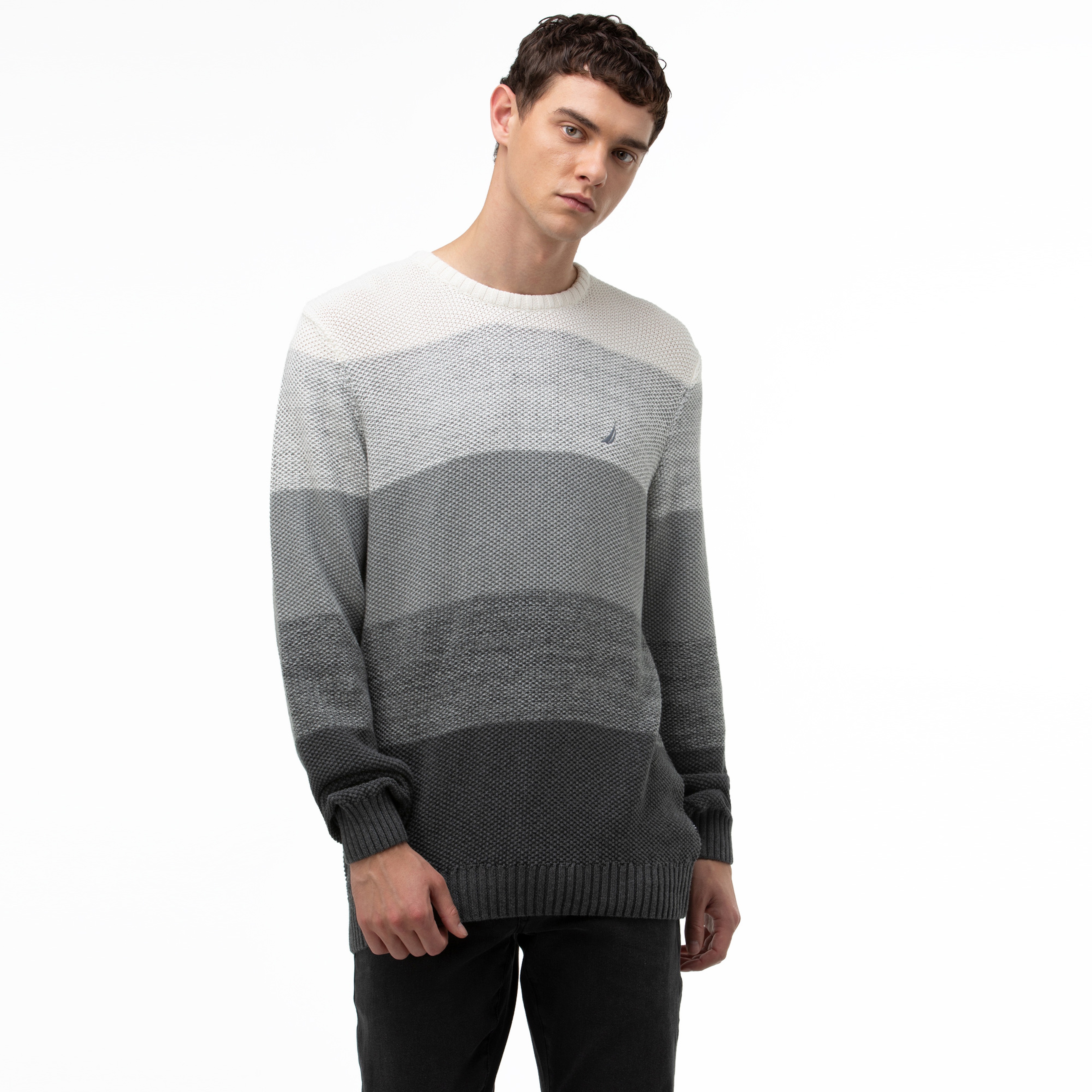 NAUTICA ERKEK BEYAZ TRİKO KAZAK