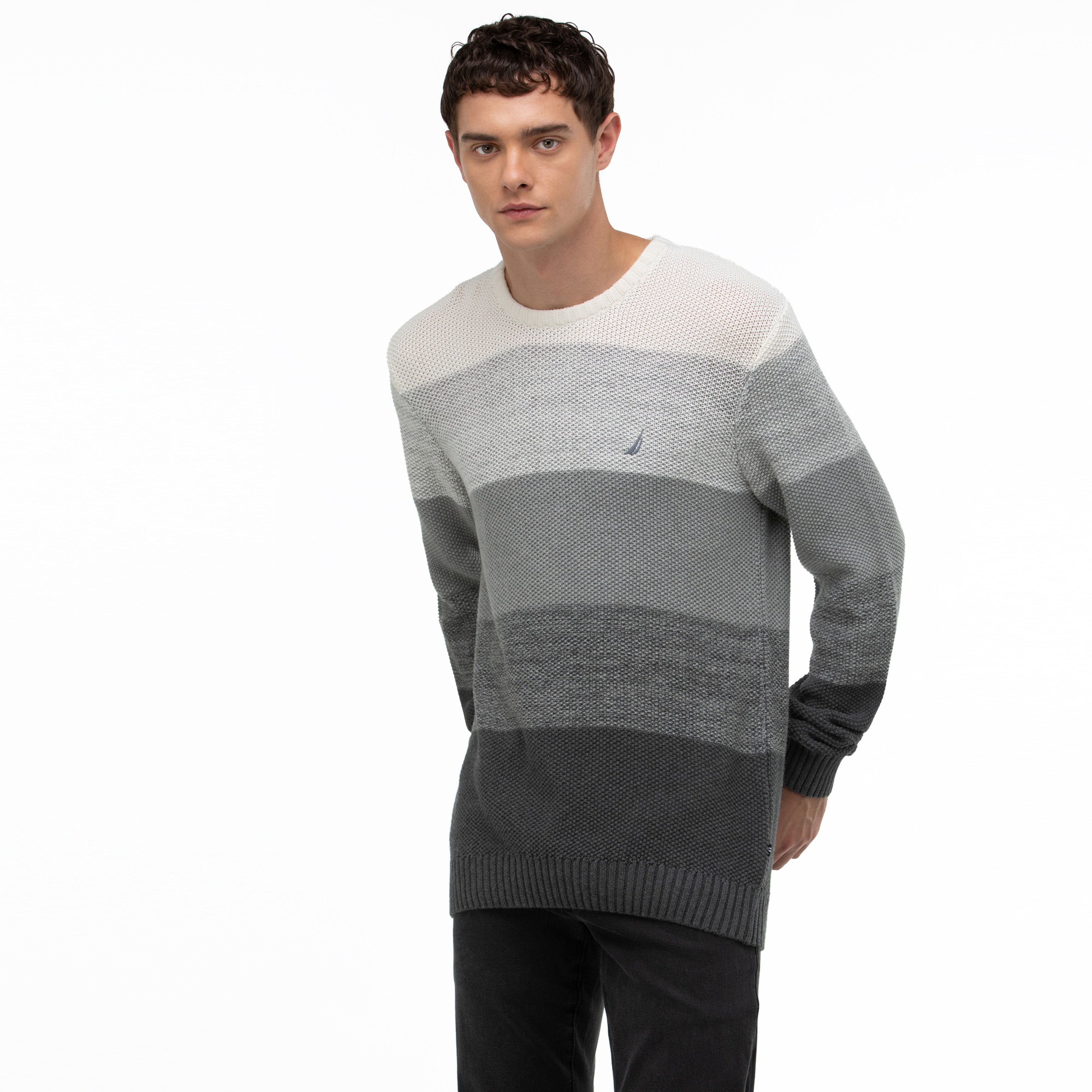 NAUTICA ERKEK BEYAZ TRİKO KAZAK