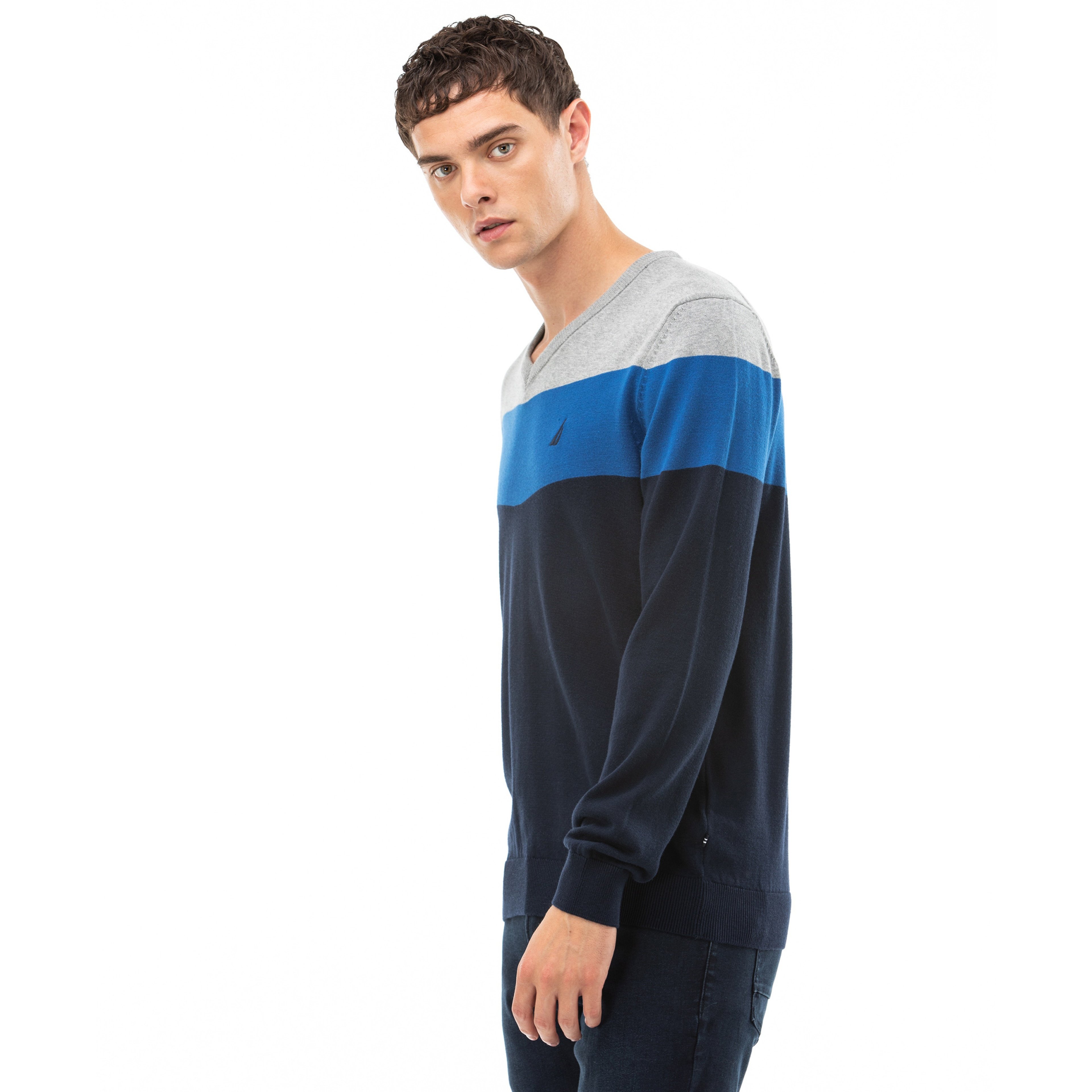 NAUTICA ERKEK GRİ TRİKO KAZAK