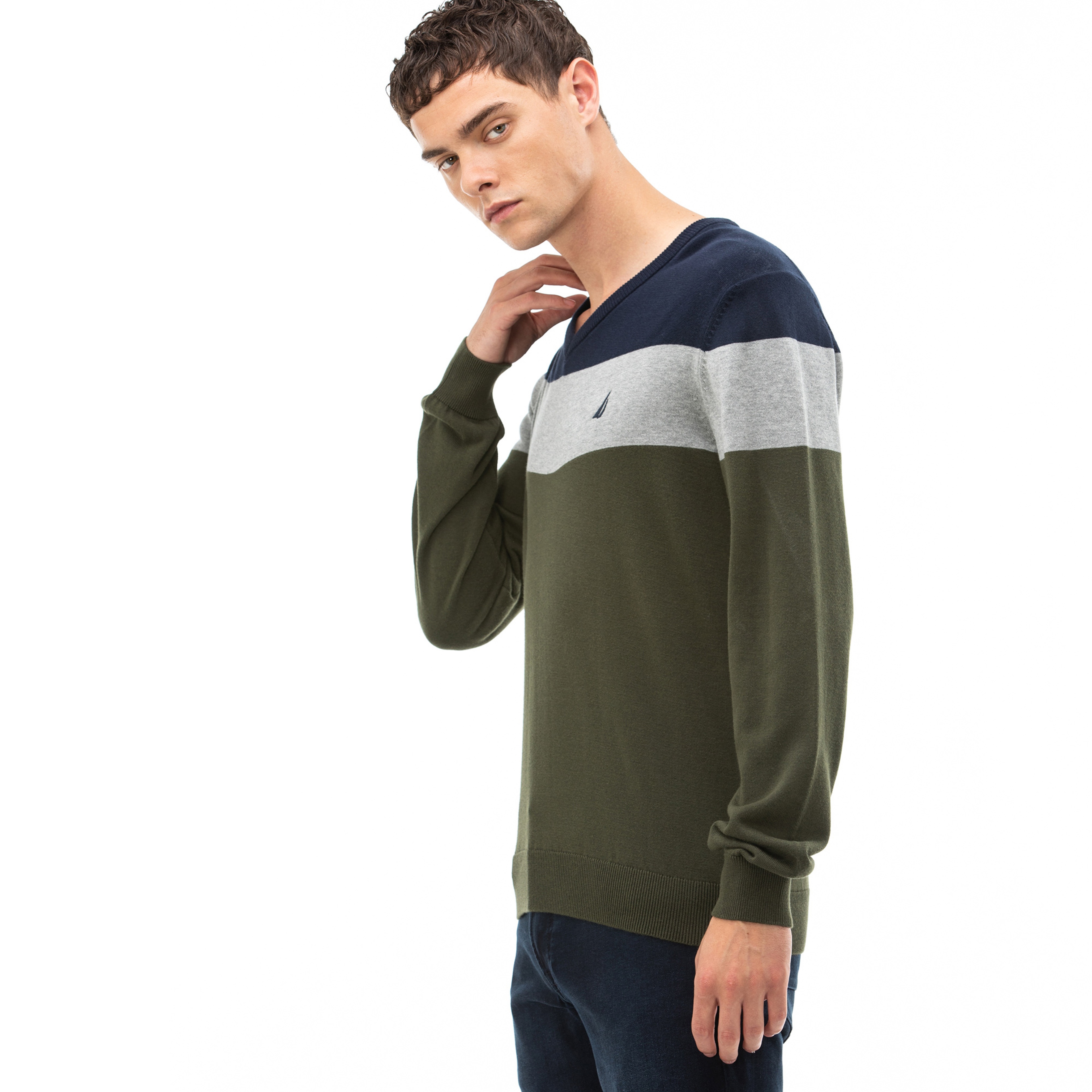 NAUTICA ERKEK LACİVERT TRİKO KAZAK