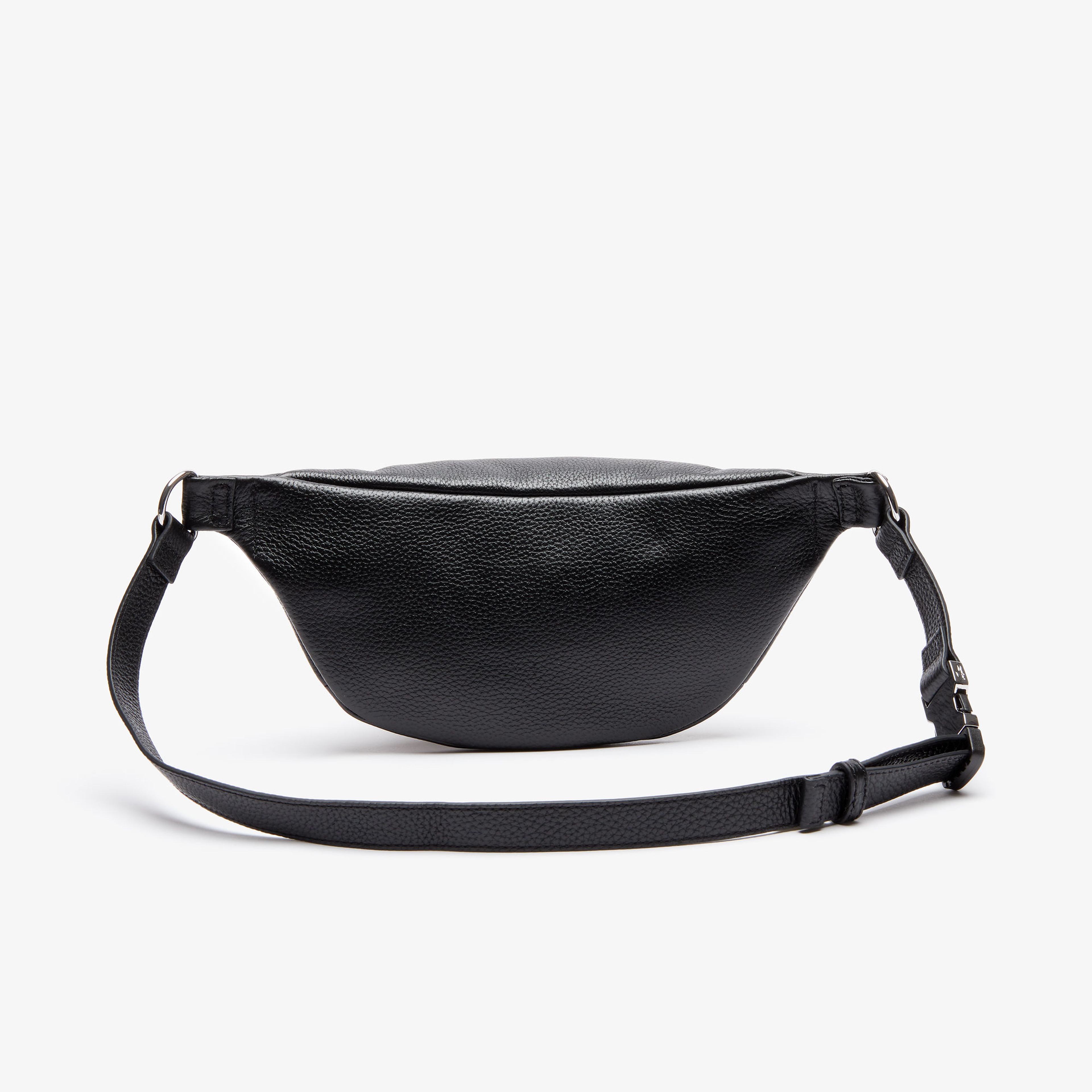 Lacoste Croco Crew Siyah Deri Timsah Baskılı Bel Çantası