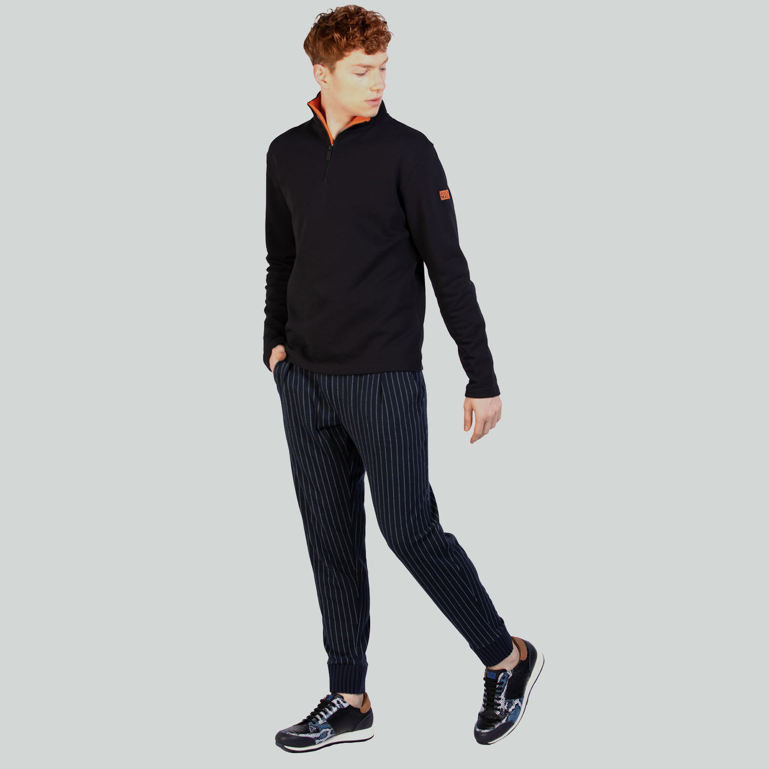 Ruck&Maul Erkek Lacivert Çizgili Eşofman Altı