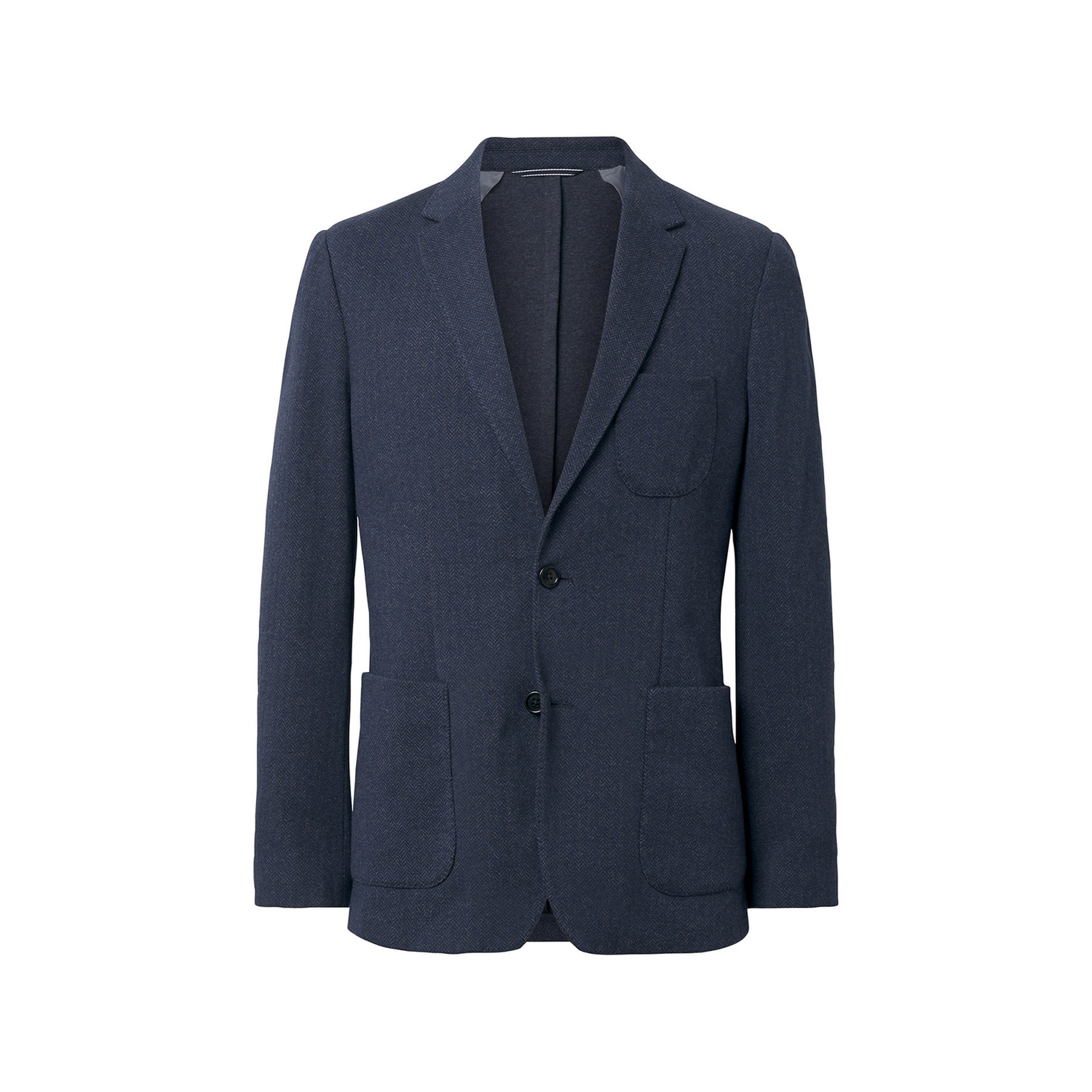 Erkek Lacivert Balıksırtı Blazer Ceket