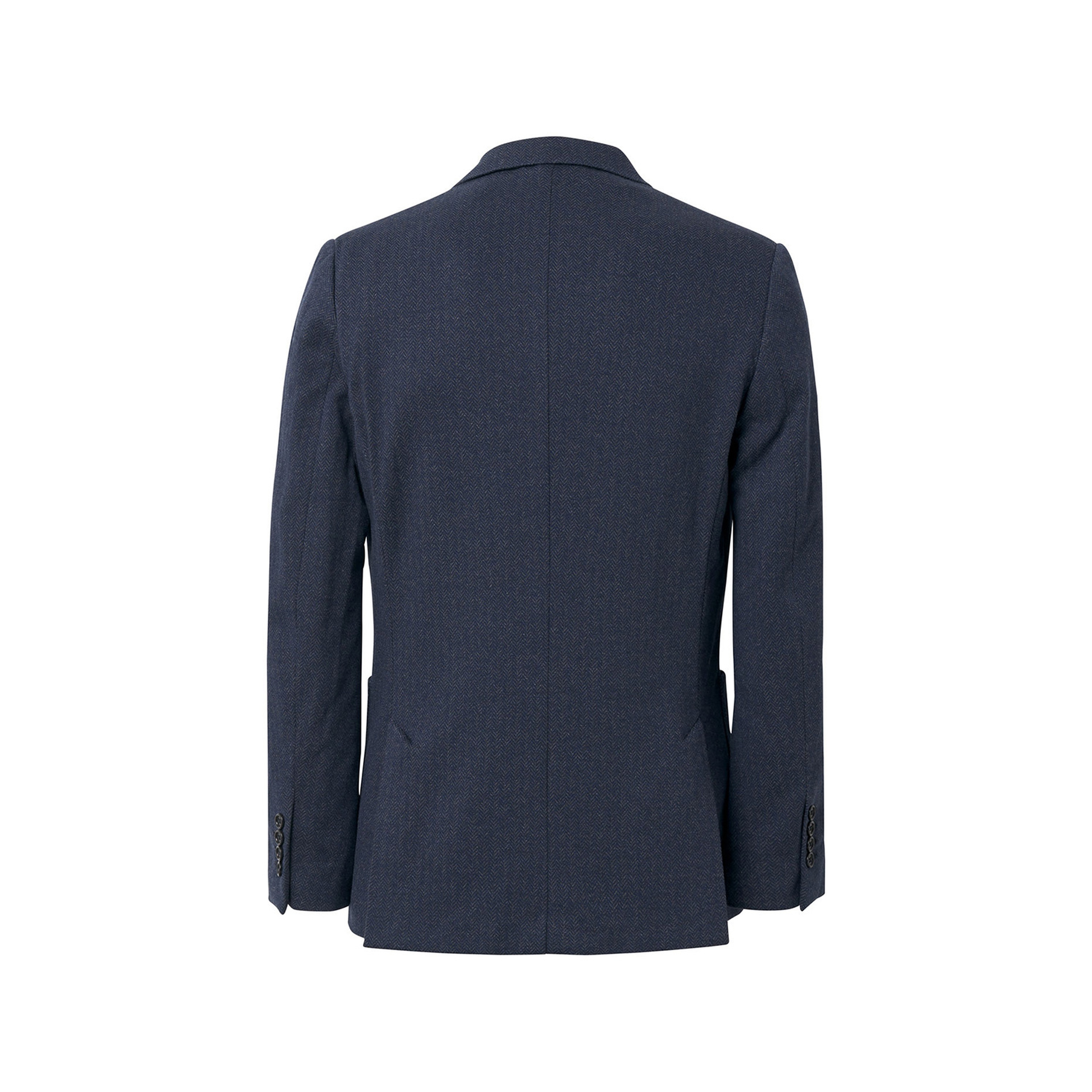 Erkek Lacivert Balıksırtı Blazer Ceket