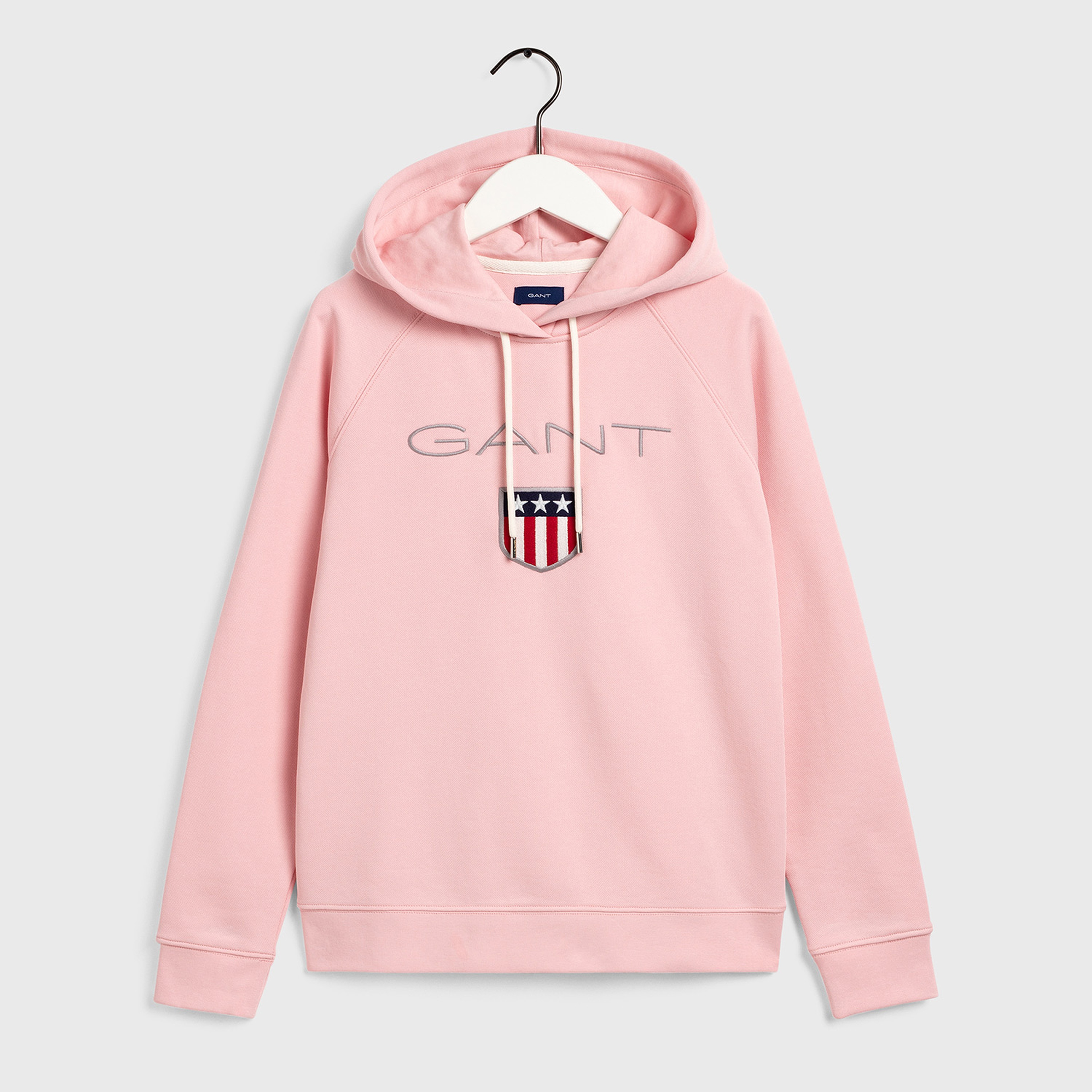 GANT Kadın Pembe Regular Fit Kapüşonlu Logolu Sweatshirt
