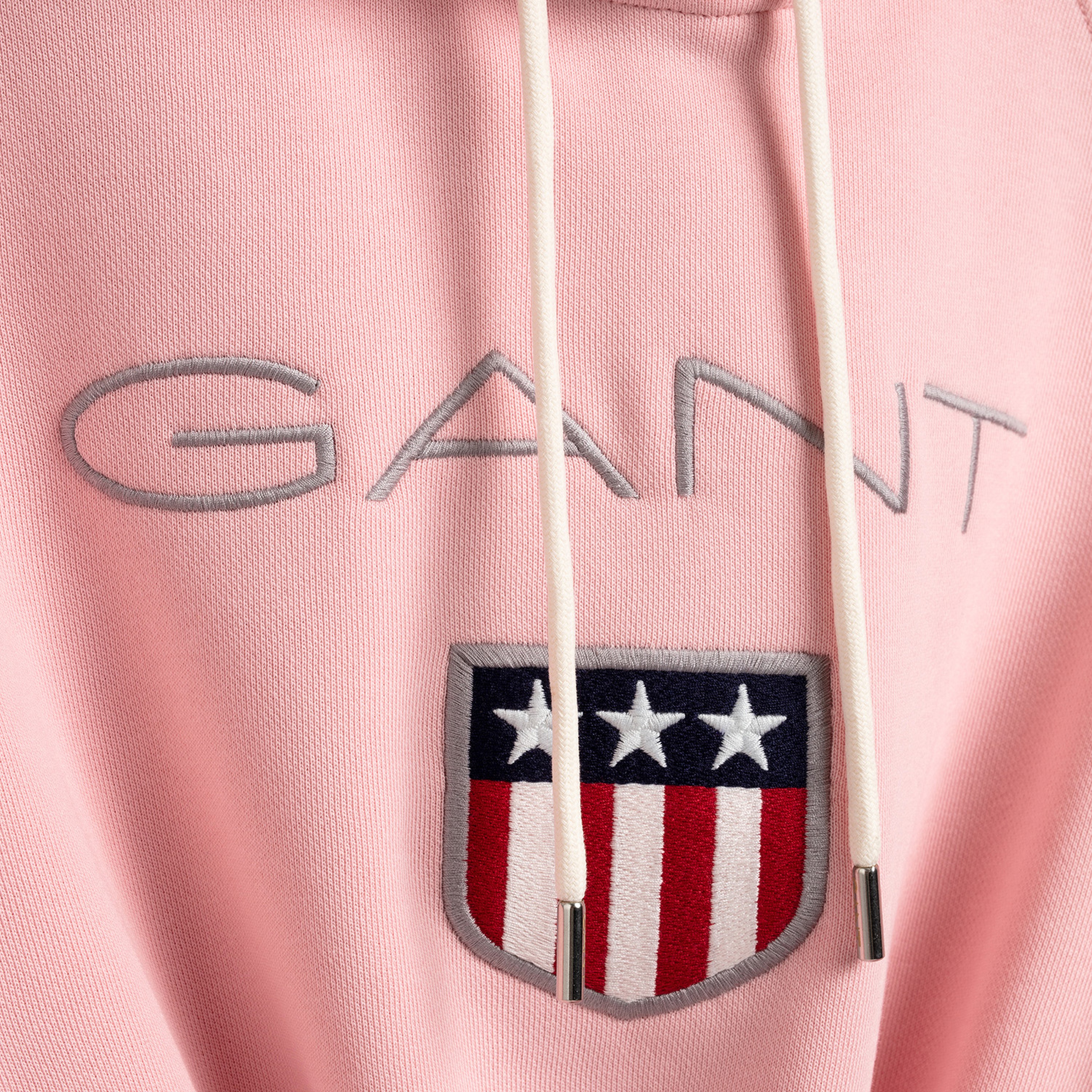 GANT Kadın Pembe Regular Fit Kapüşonlu Logolu Sweatshirt