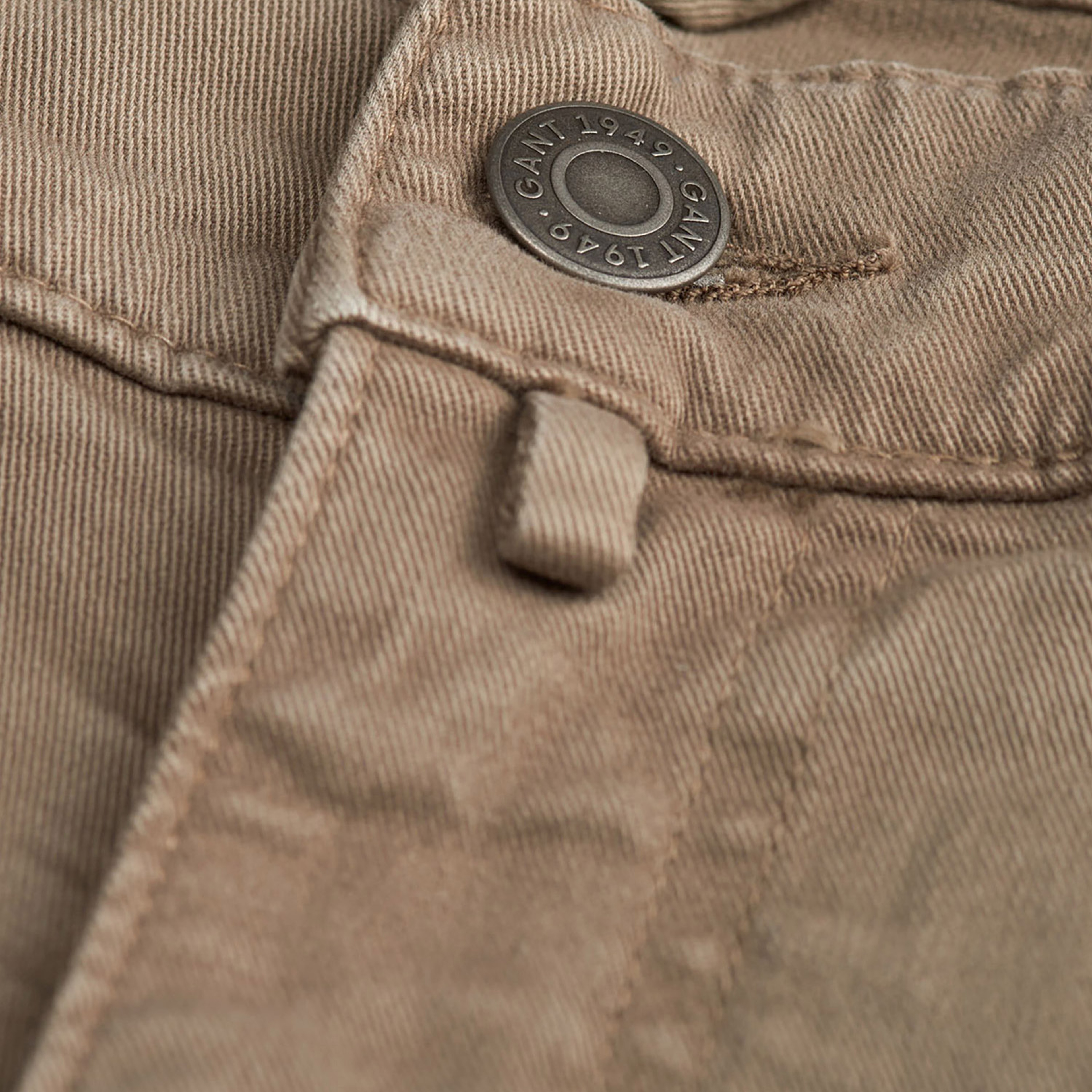 Gant Erkek Bej Regular Fit Denim Pantolon