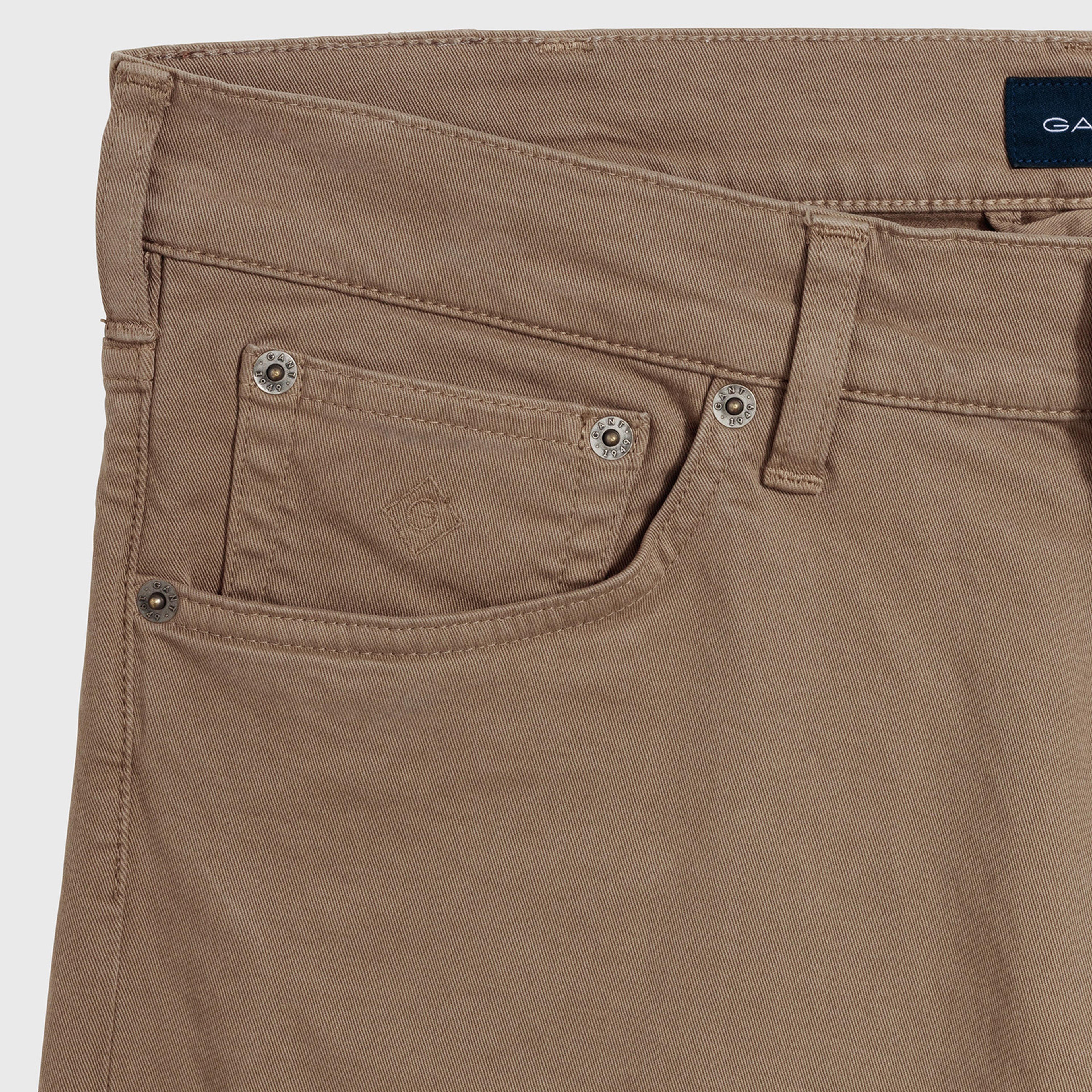 Gant Erkek Bej Regular Fit Denim Pantolon