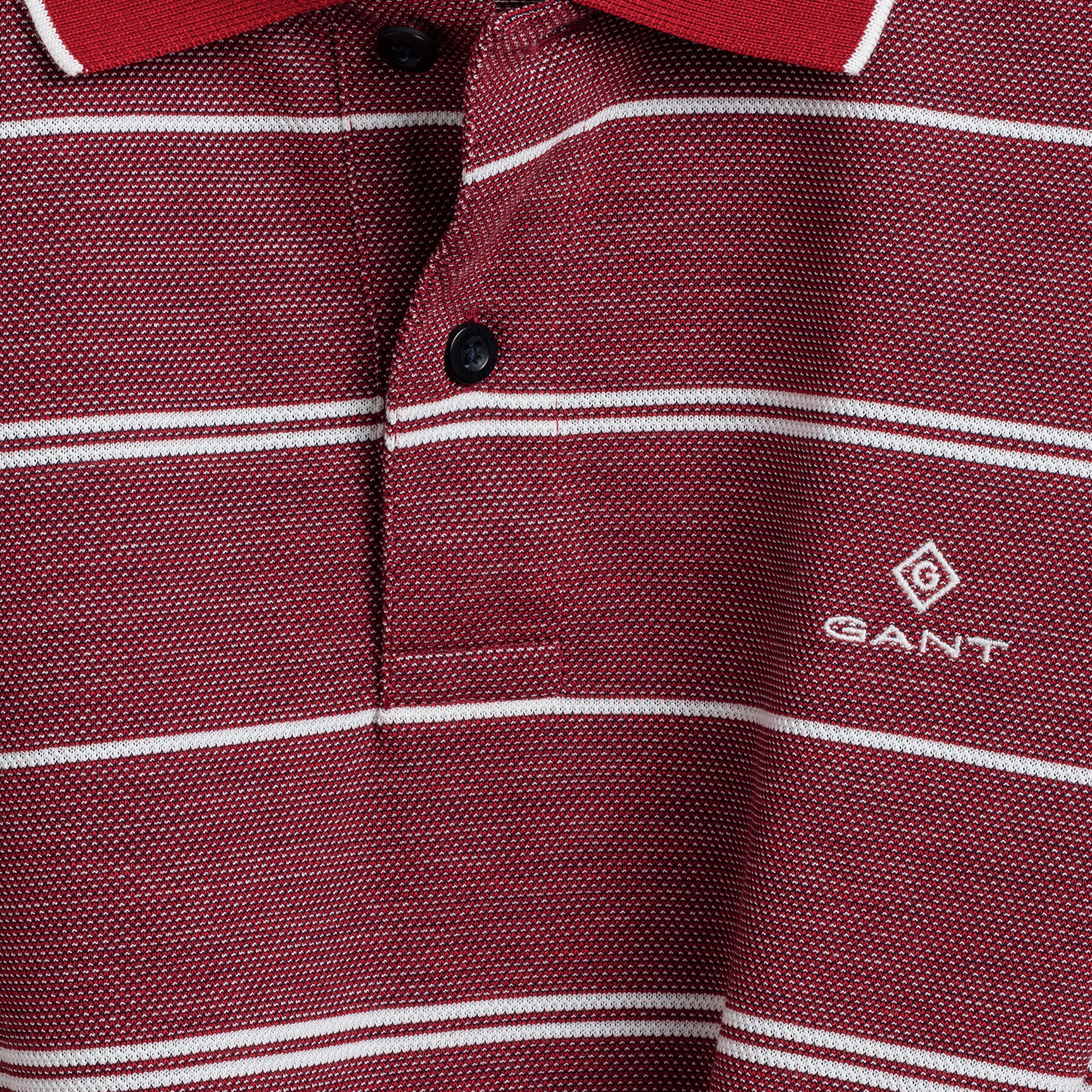 GANT Erkek Kırmızı Çizgili Polo