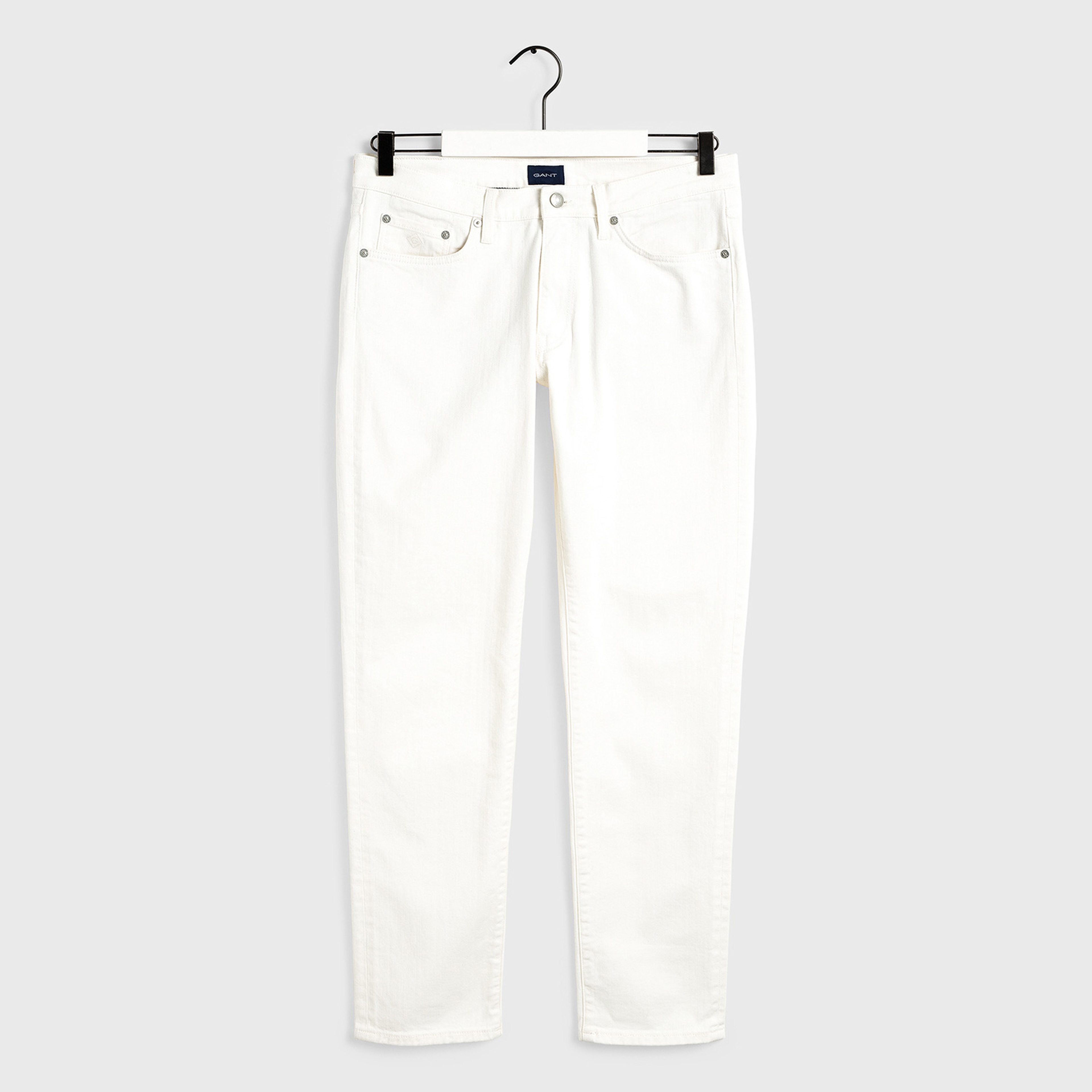 GANT Erkek Krem Slim Fit Beyaz Denim Pantolon