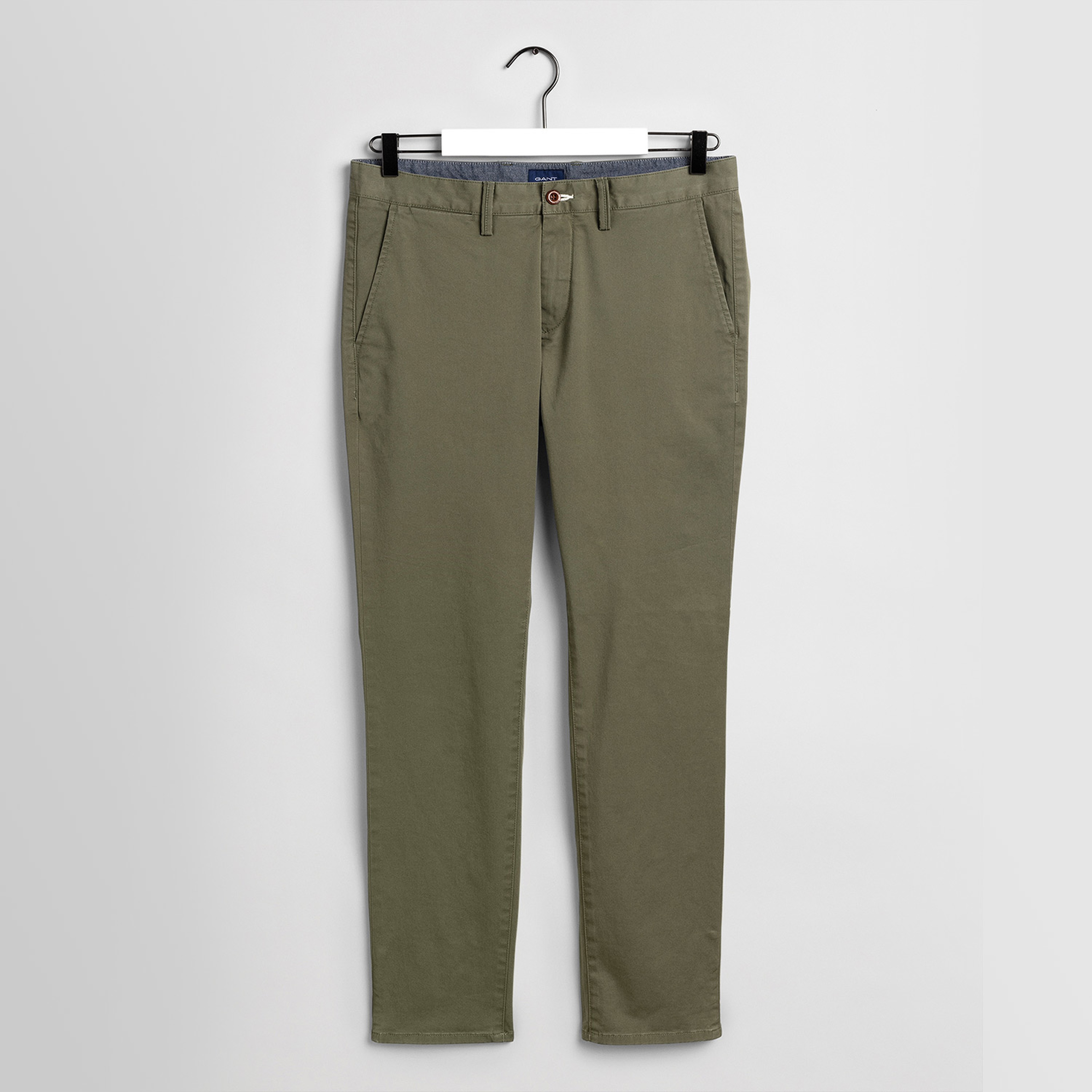 GANT Erkek Yeşil Slim Fit Twill Chino Pantolon