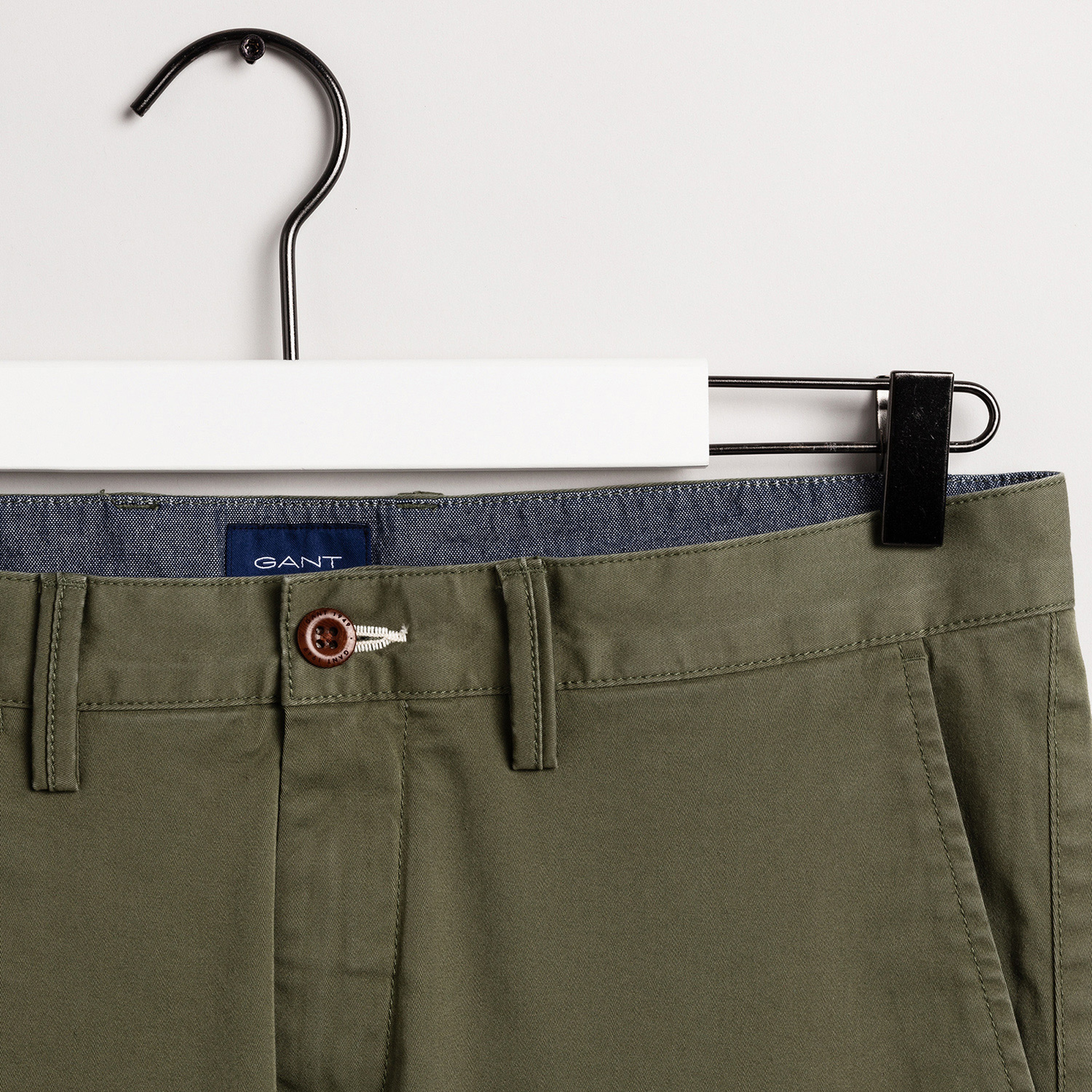 GANT Erkek Yeşil Slim Fit Twill Chino Pantolon