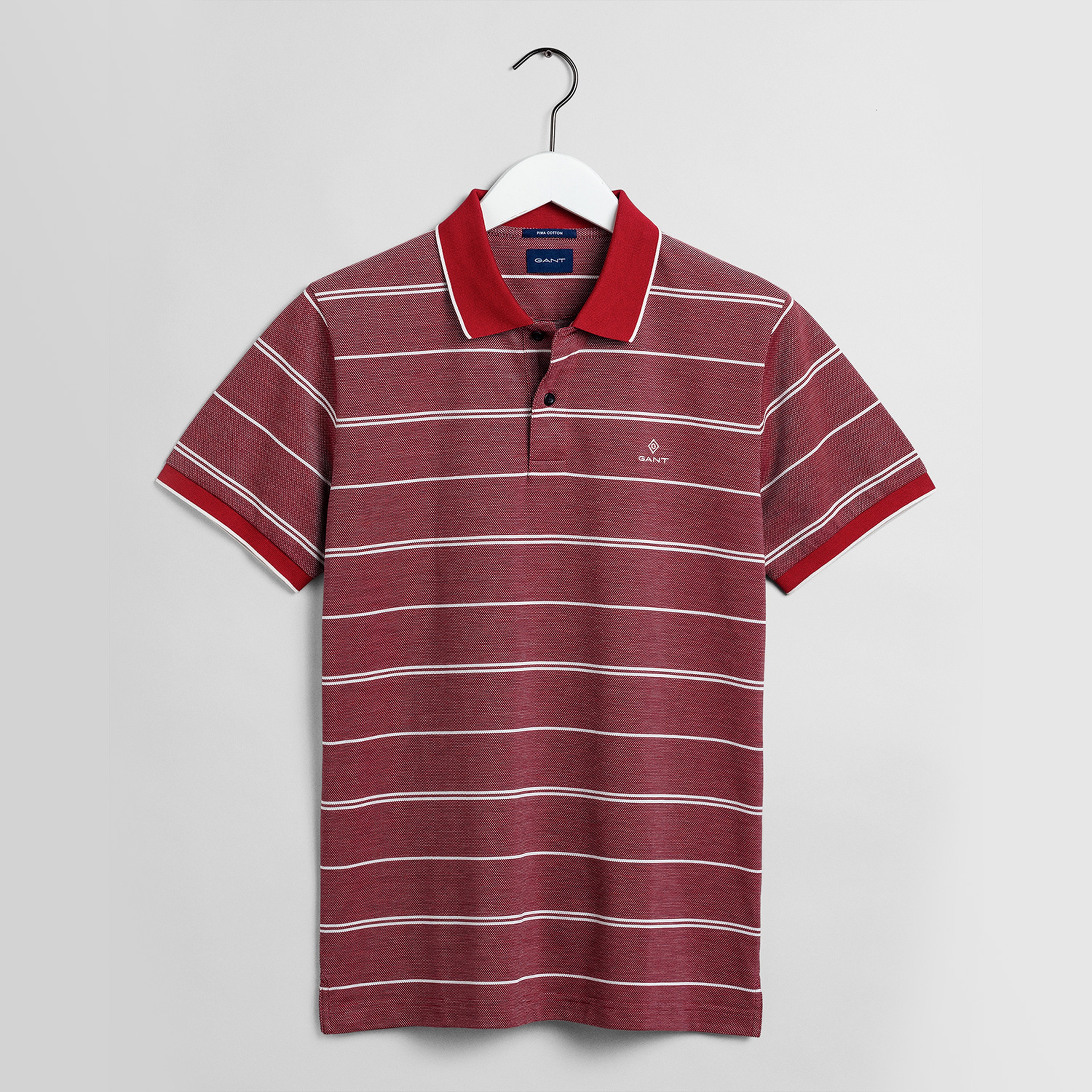 GANT Erkek Kırmızı Çizgili Polo