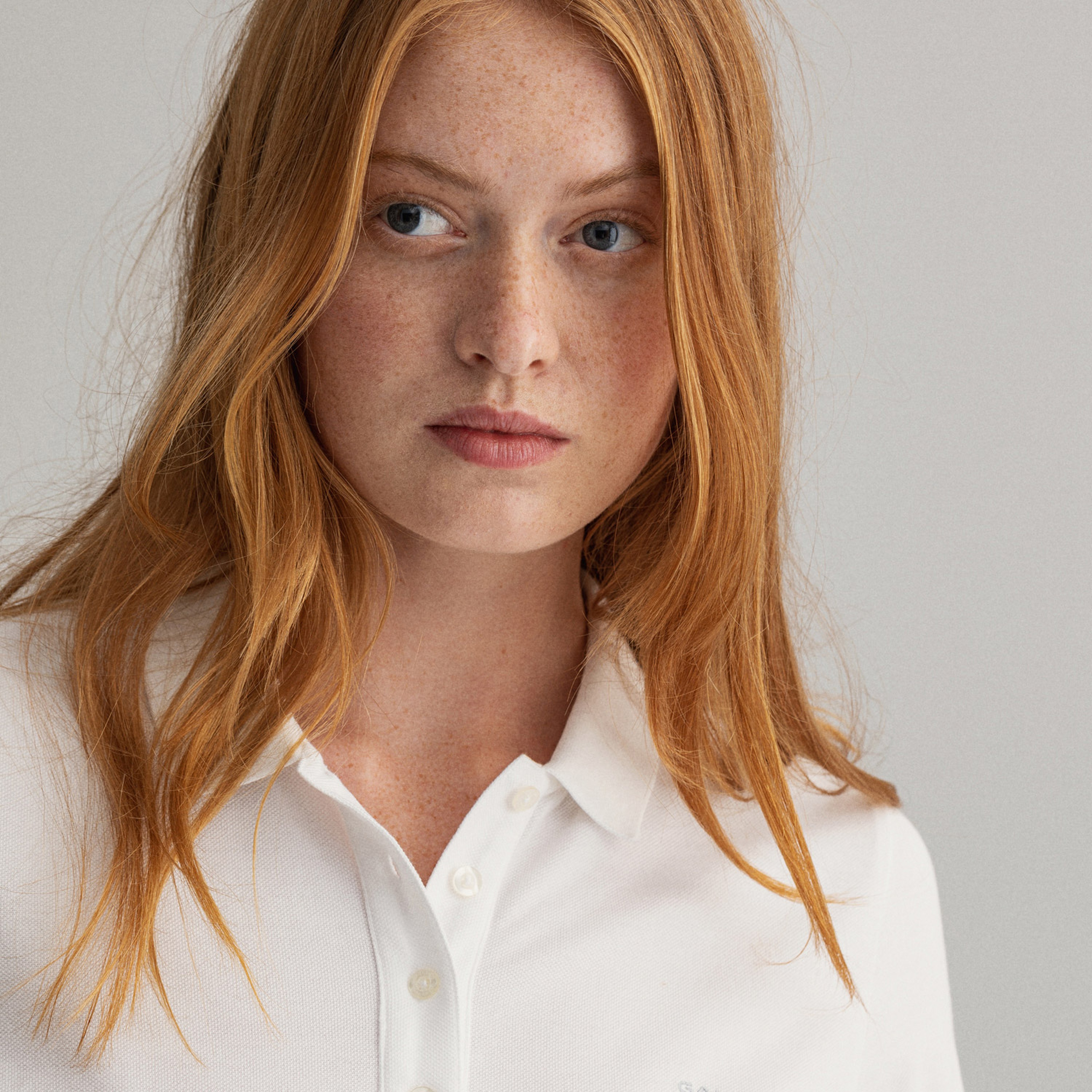 GANT Kadın Regular Fit Pique Beyaz Polo