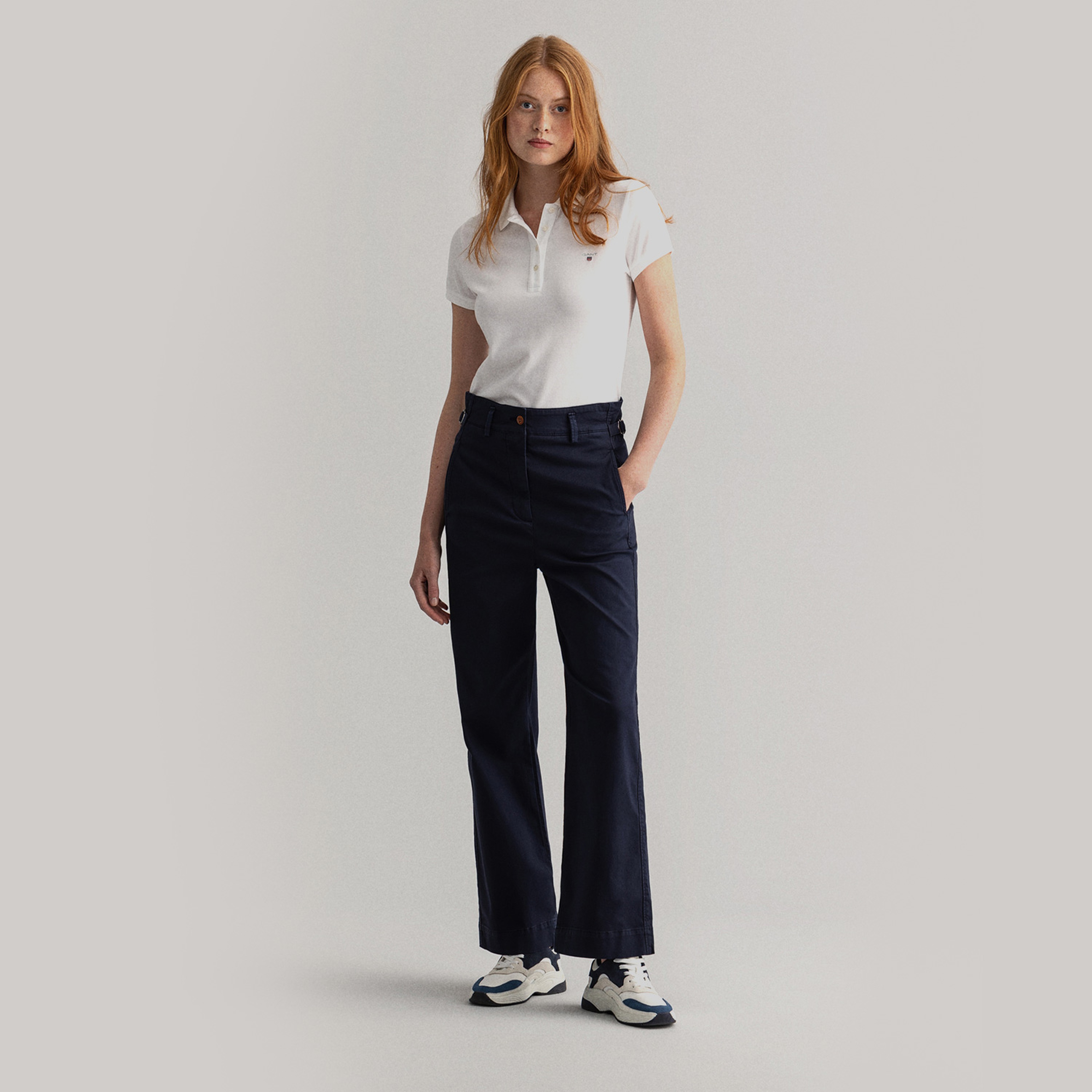 GANT Kadın Regular Fit Pique Beyaz Polo