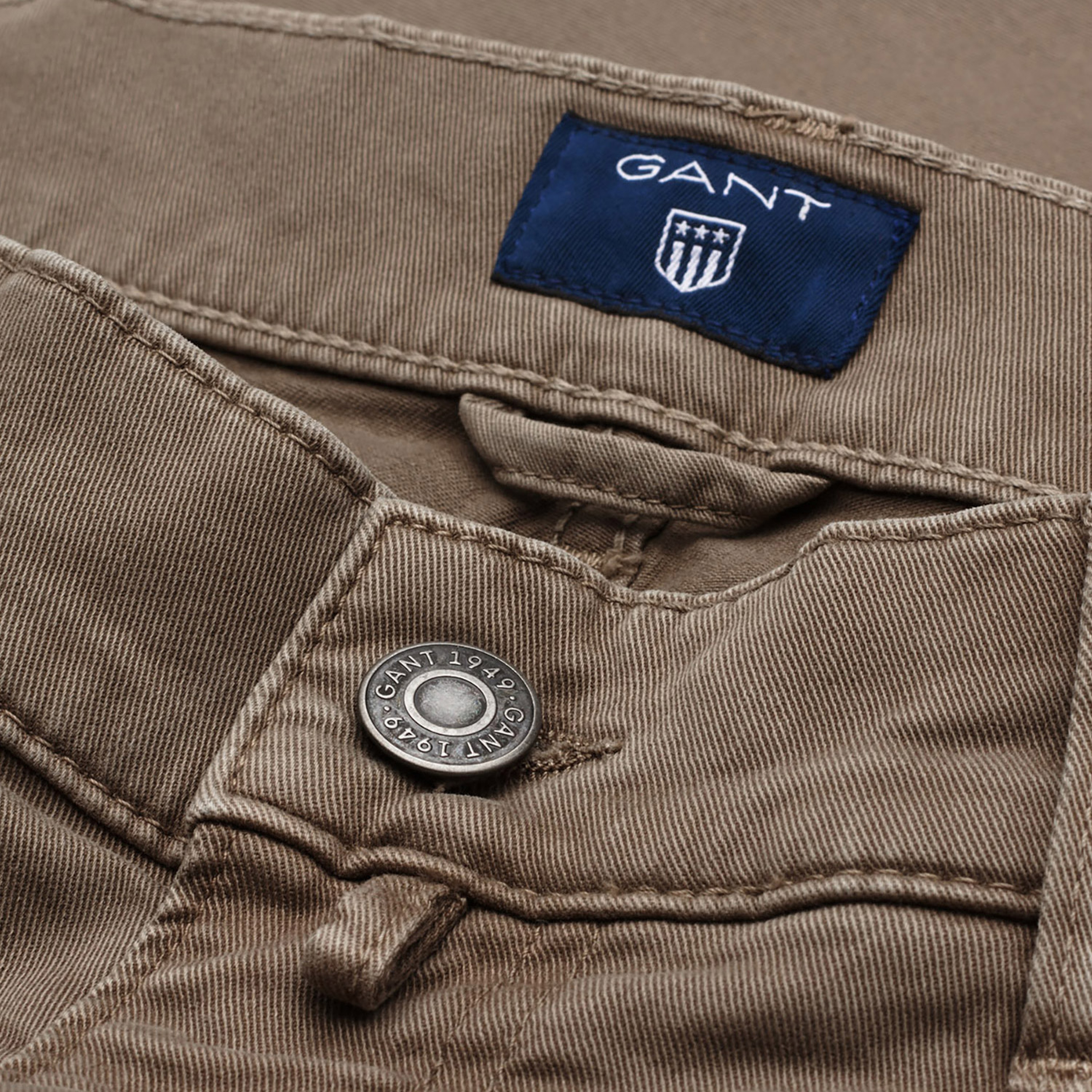 Gant Erkek Slim Straight Kahverengi Jean Pantolon