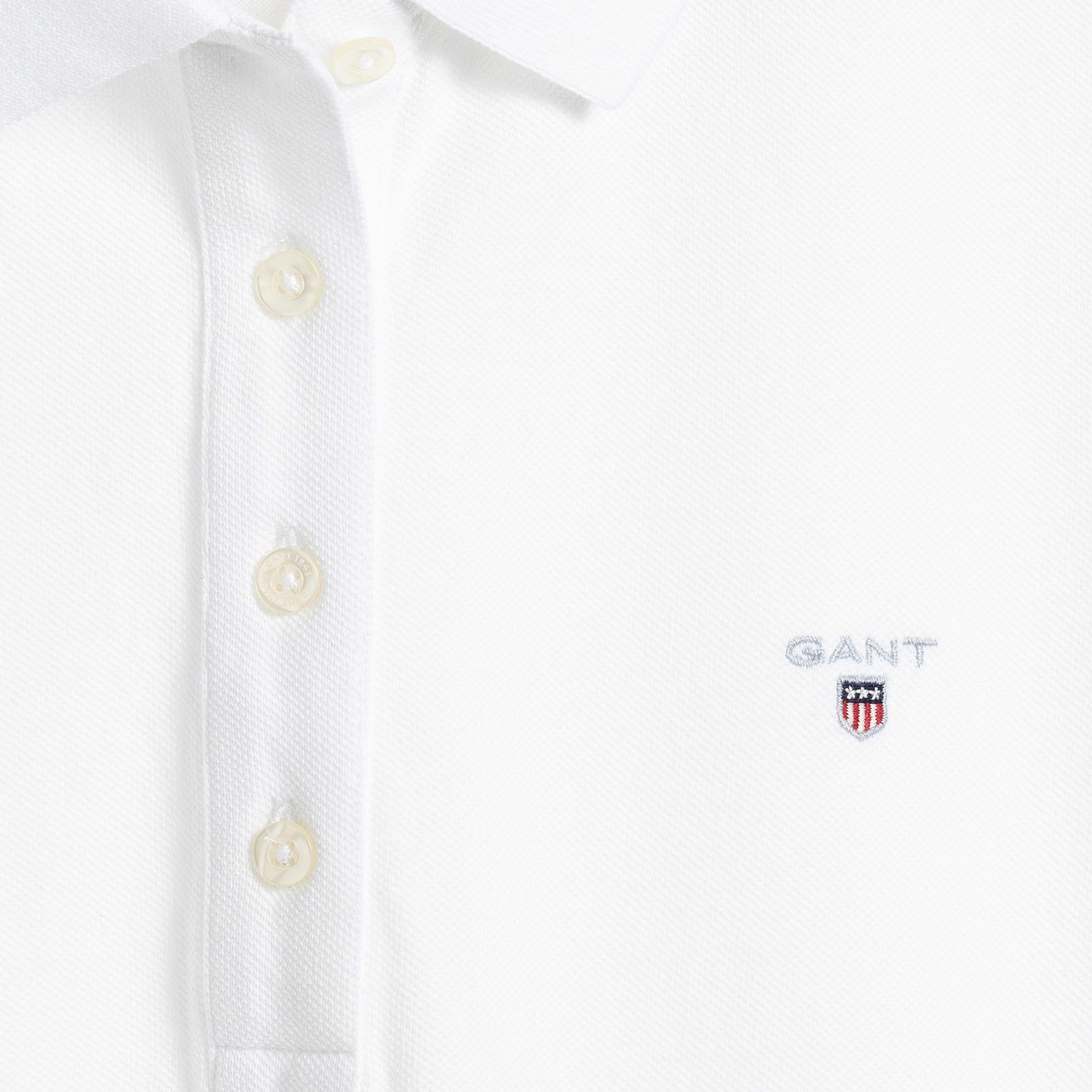 GANT Kadın Regular Fit Pique Beyaz Polo
