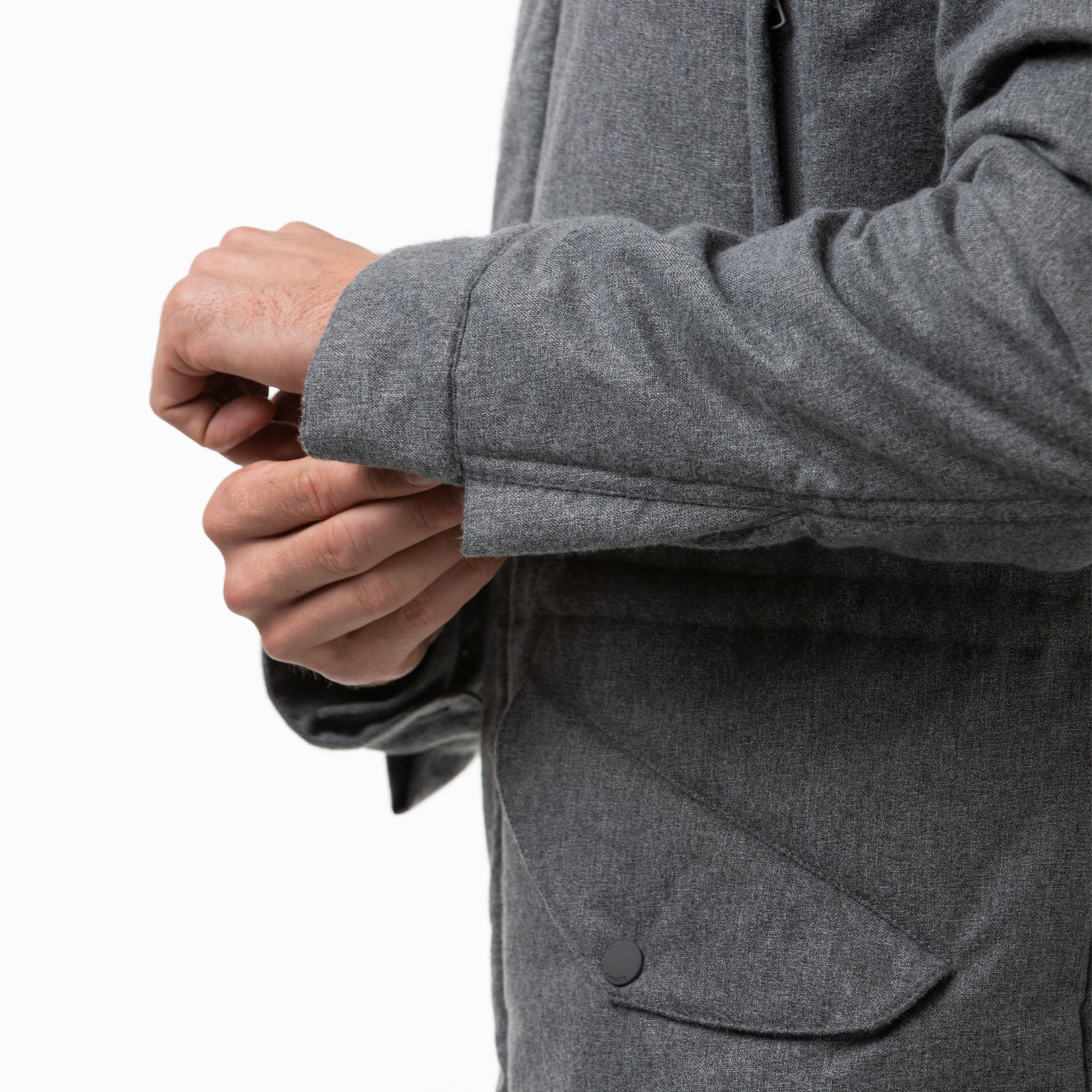 Lacoste Erkek Çıkarılabilir Kapüşonlu Gri Mont