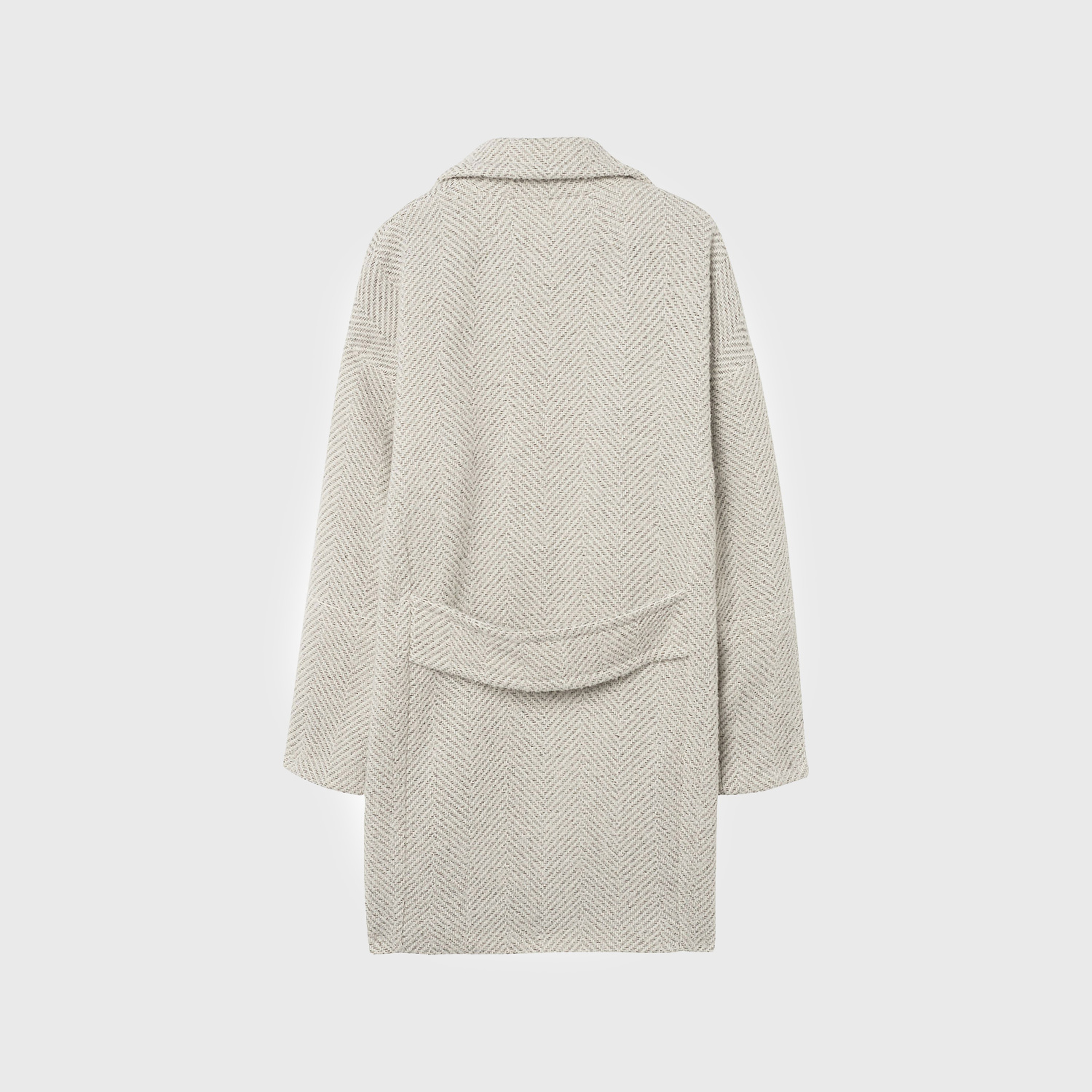 Kadın Gri Kaşe Kaban