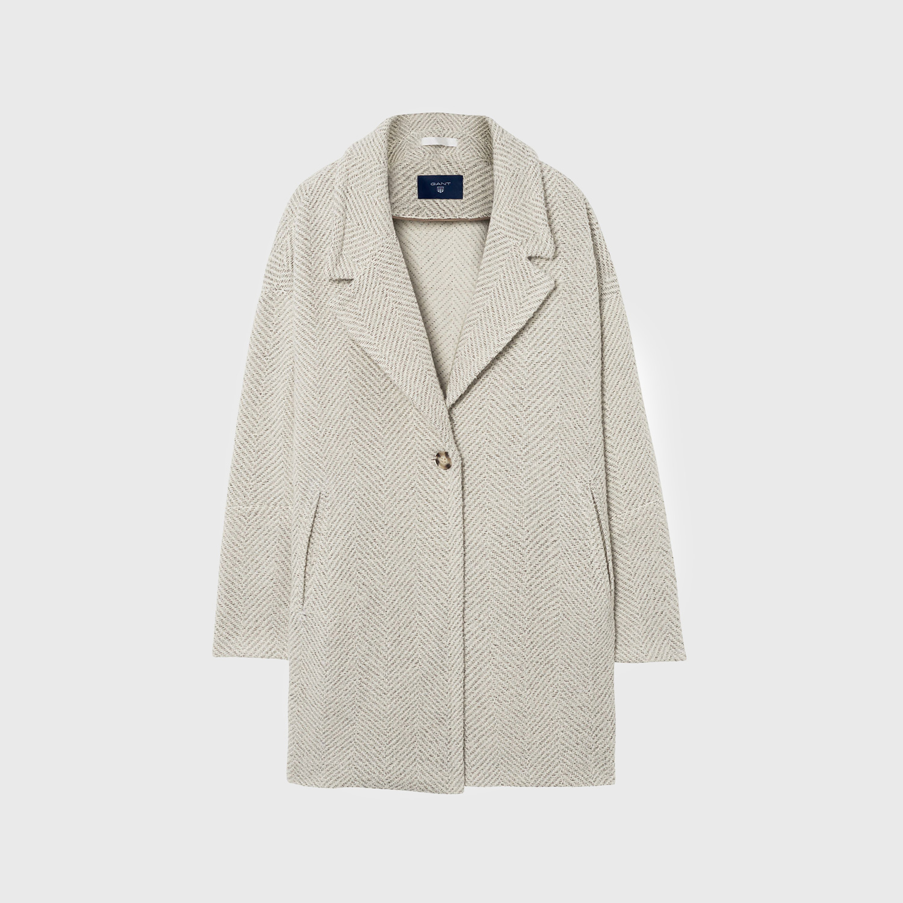 Kadın Gri Kaşe Kaban