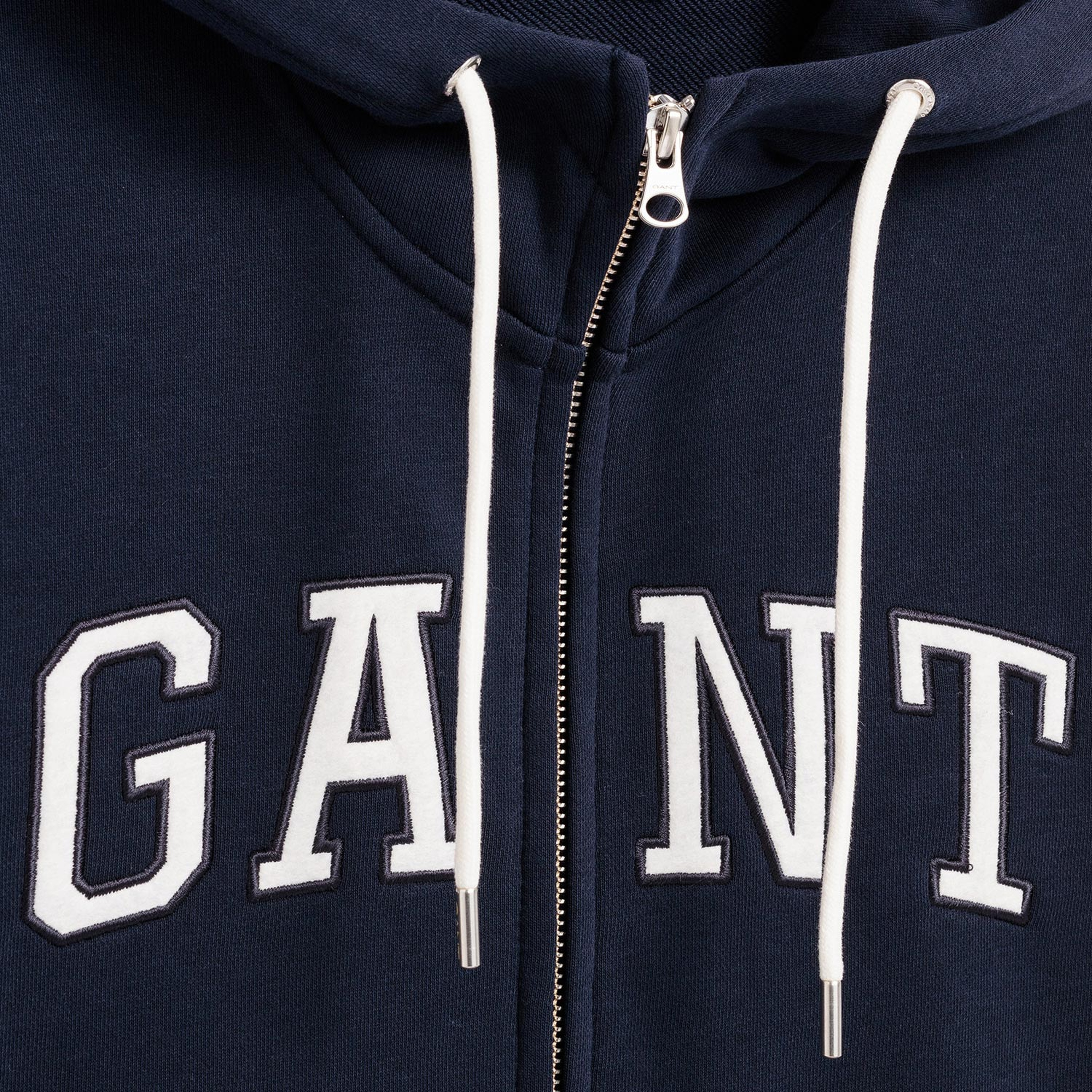 GANT Kadın Lacivert Logo Fermuarlı Sweatshirt