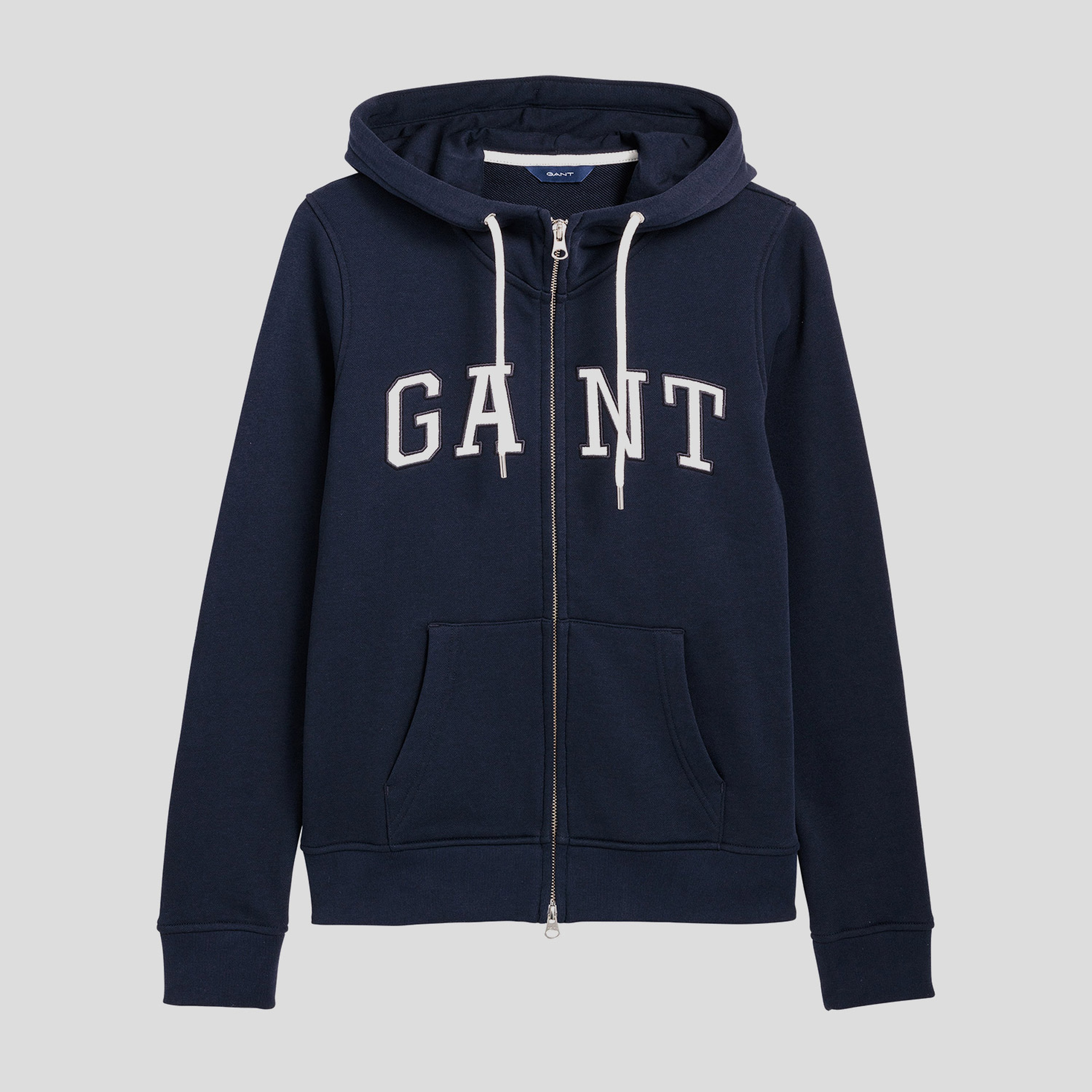 GANT Kadın Lacivert Logo Fermuarlı Sweatshirt