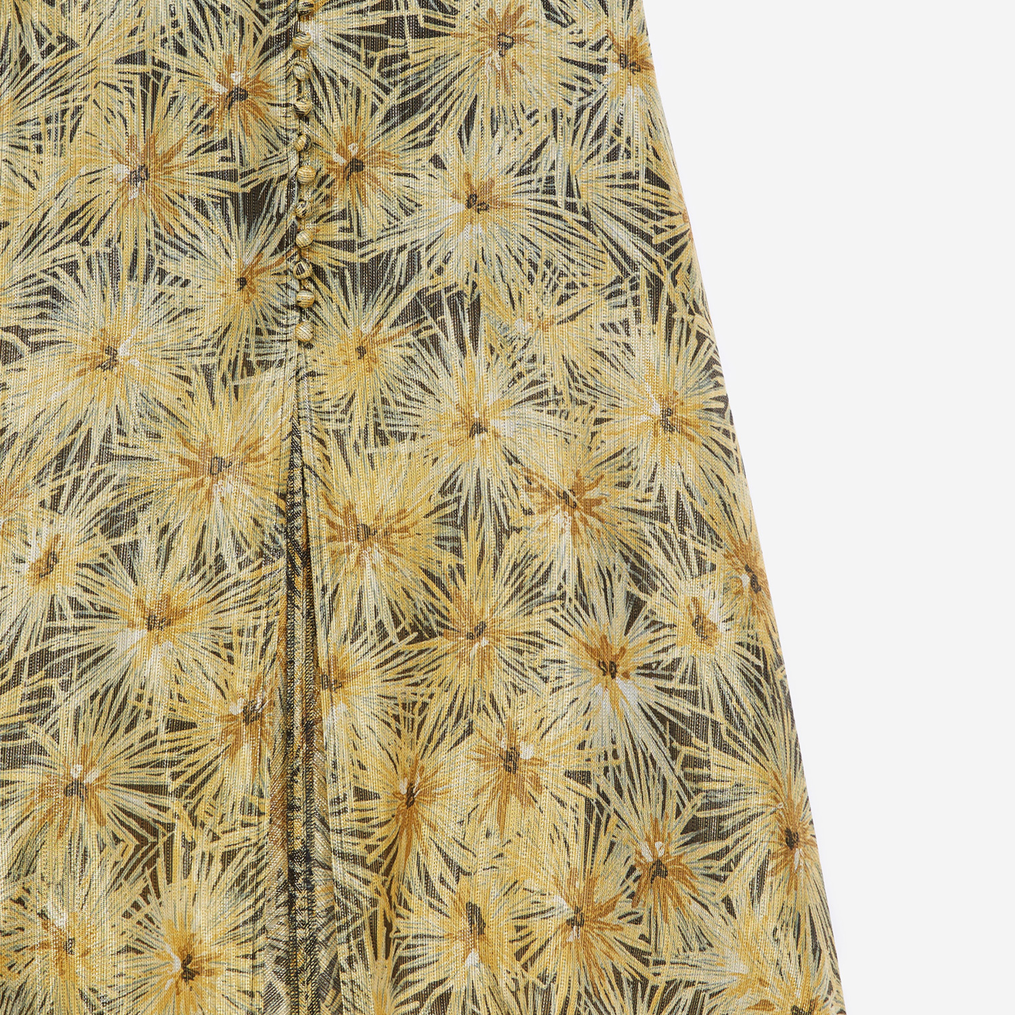 The Kooples Kadın Uzun Düğmeli Sarı V Yaka Elbise